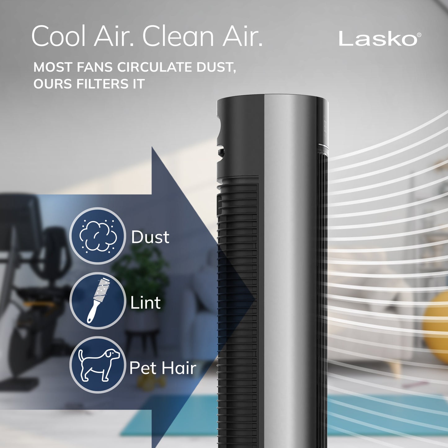 Lasko 40" DC Tower Fan: Oscillating, 12-Speed, Remote, Timer, Black