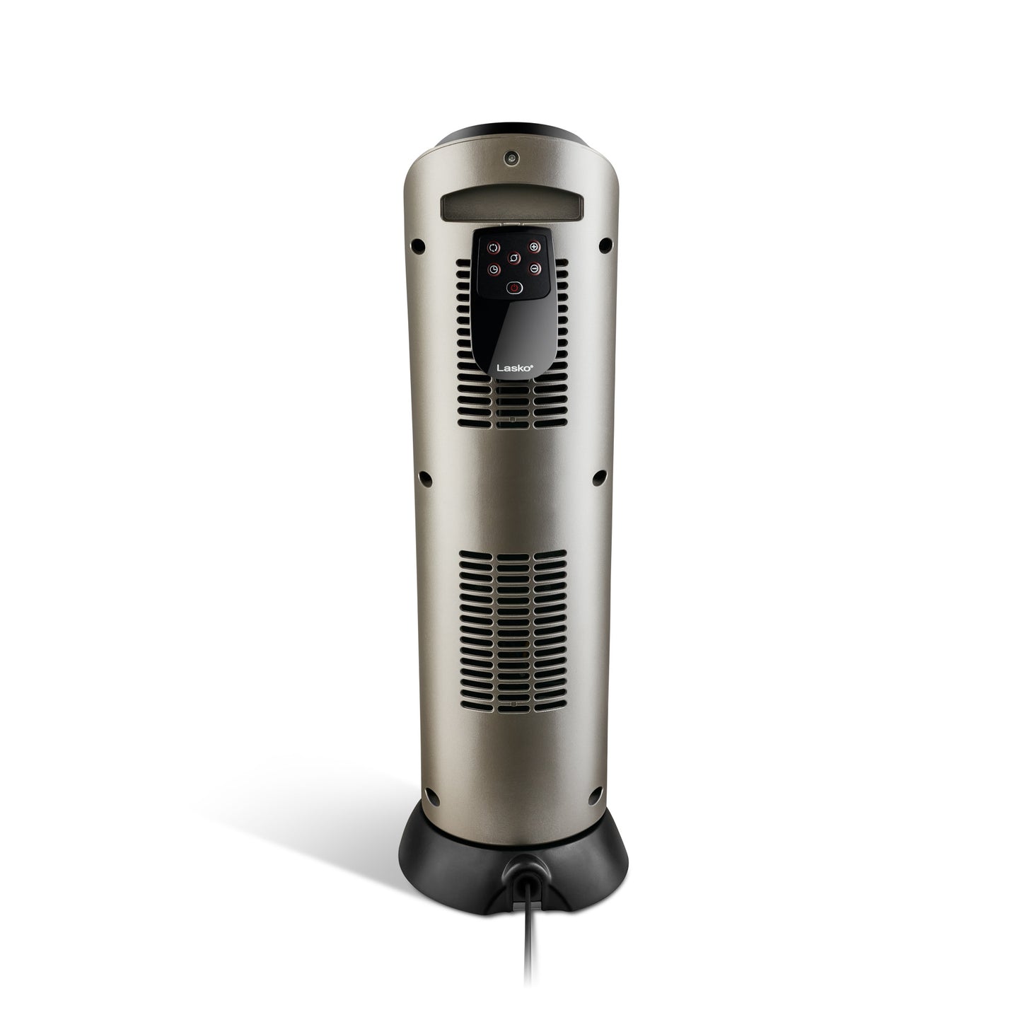 Lasko 23" Ceramic Tower Space Heater, Oscillating, 2-Speed, Remote, Silver