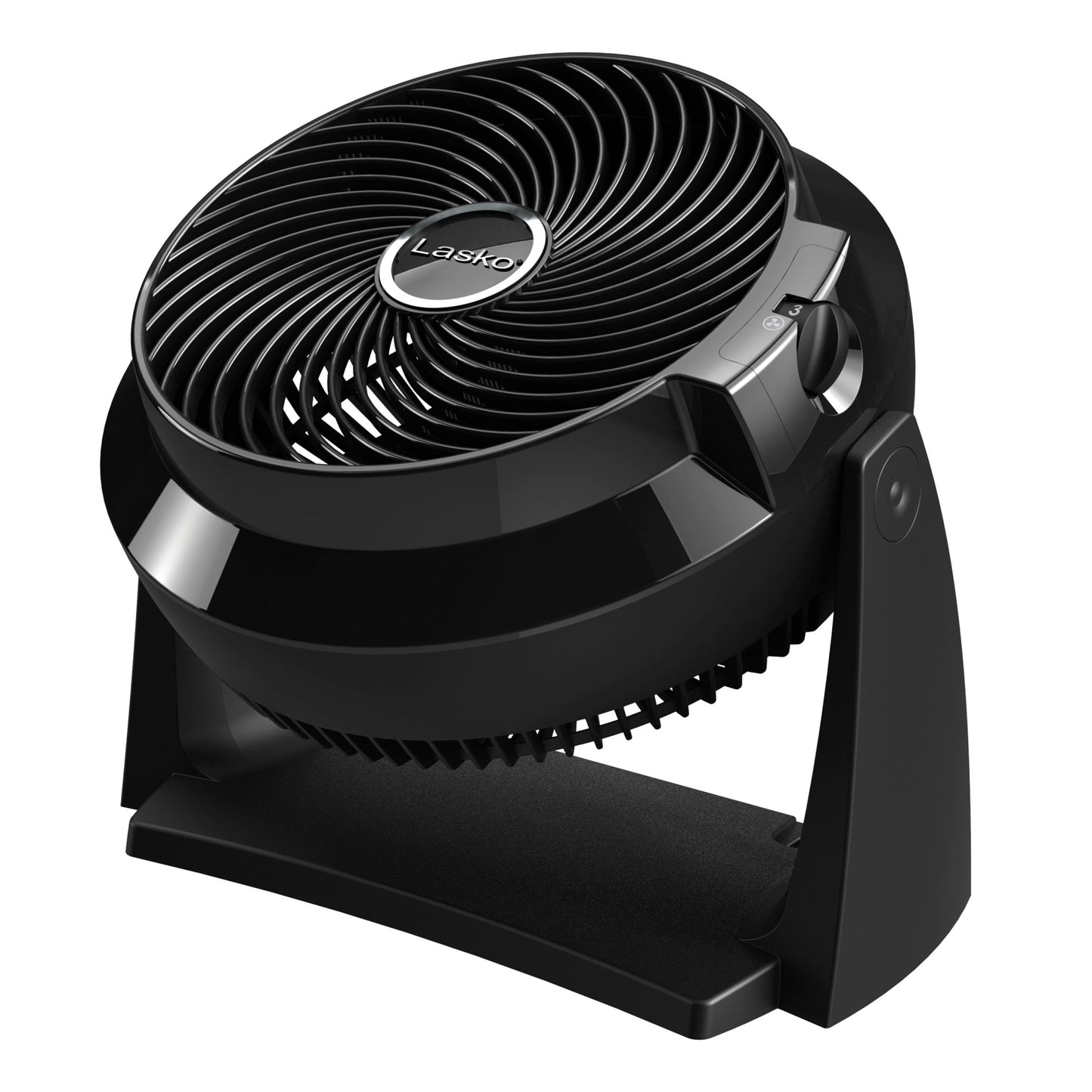 Lasko Air Flexor 10" Floor Fan: Wall Mount, 3-Speed, High Velocity, Pivoting, Black