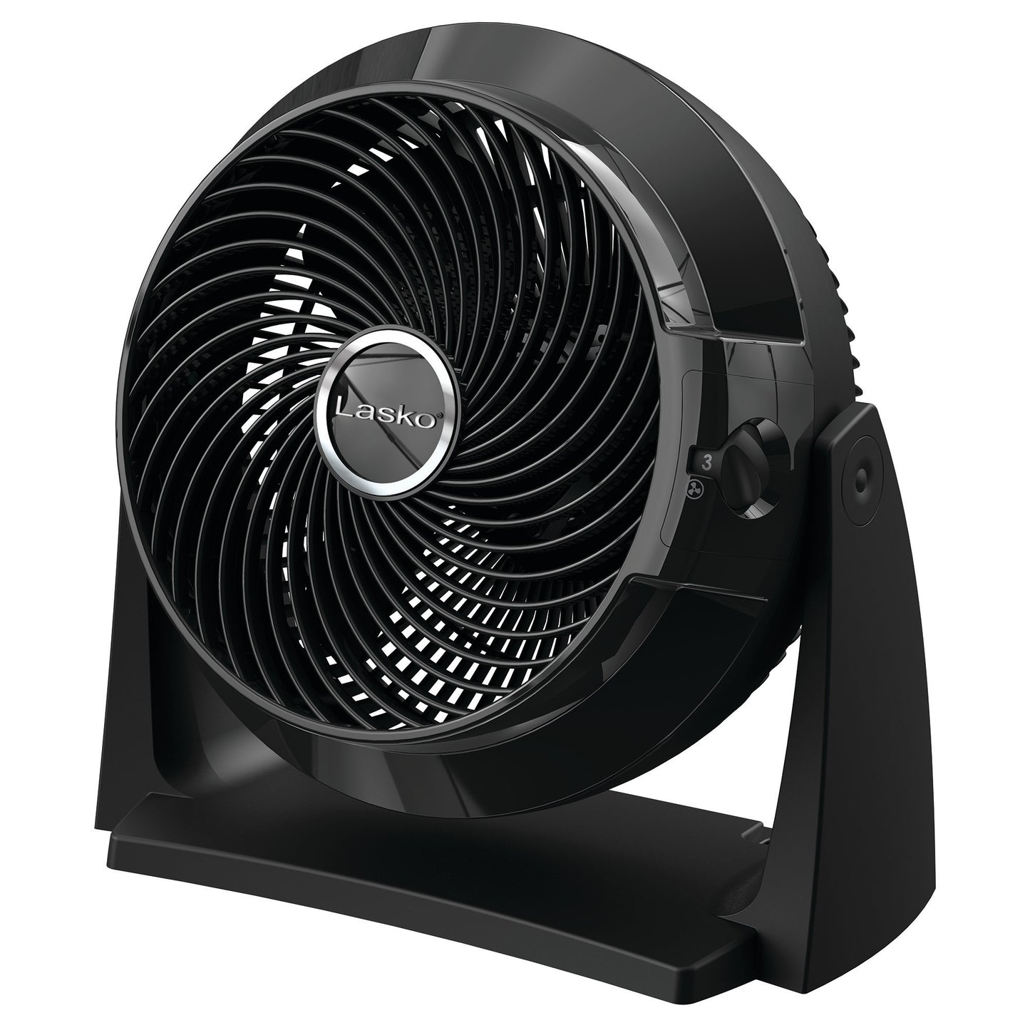 Lasko Air Flexor 10" Floor Fan: Wall Mount, 3-Speed, High Velocity, Pivoting, Black