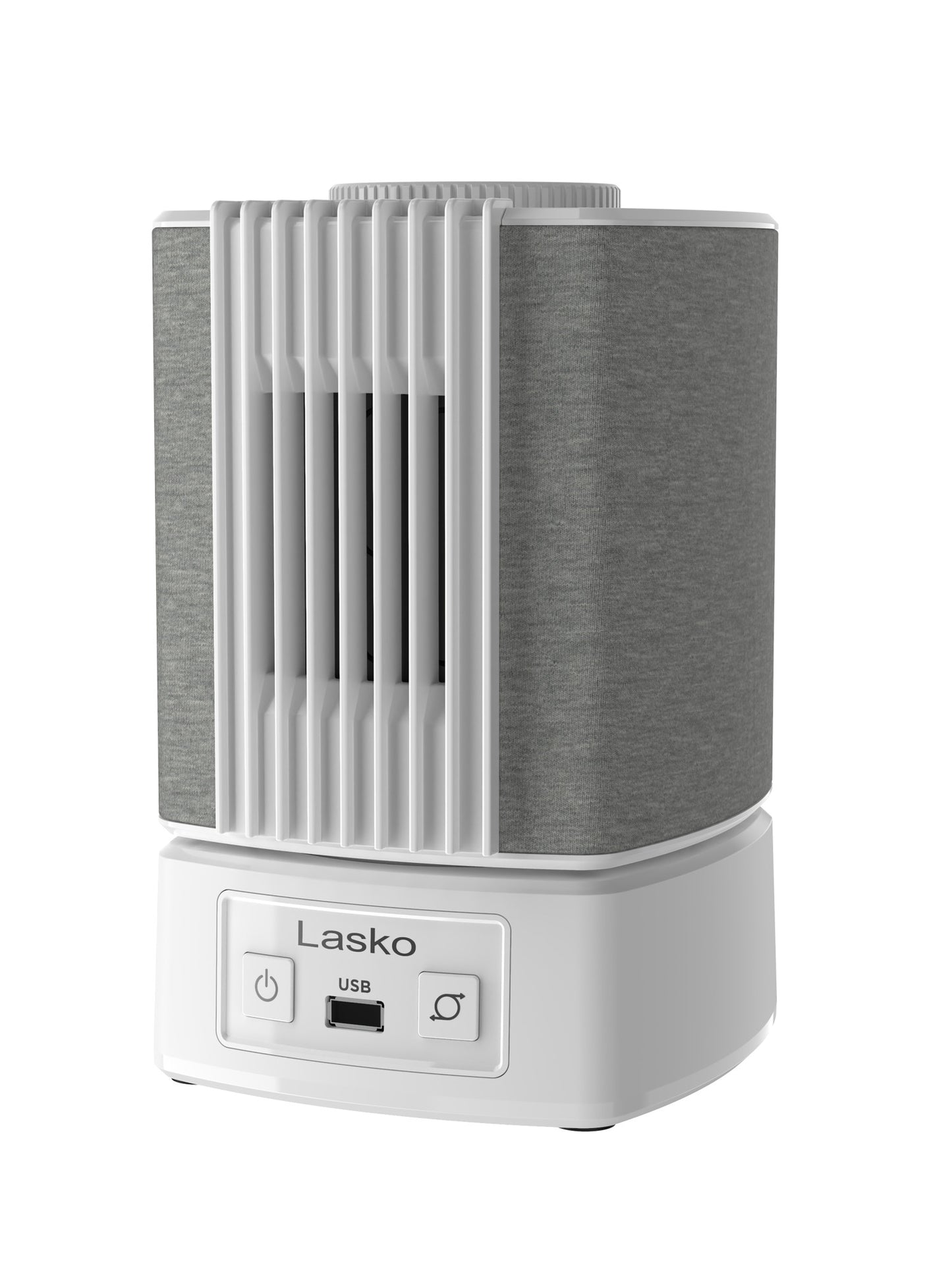 Lasko SlumberBreeze 8" Table Fan with White Noise: Oscillating, 2-Speed, White
