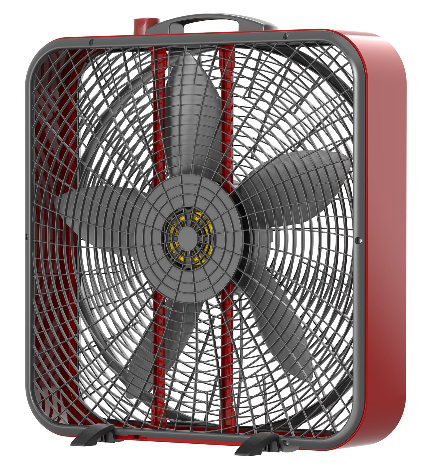 Lasko Pro Power 20" Box Fan: 3-Speed, Weather-Resistant Motor, Red