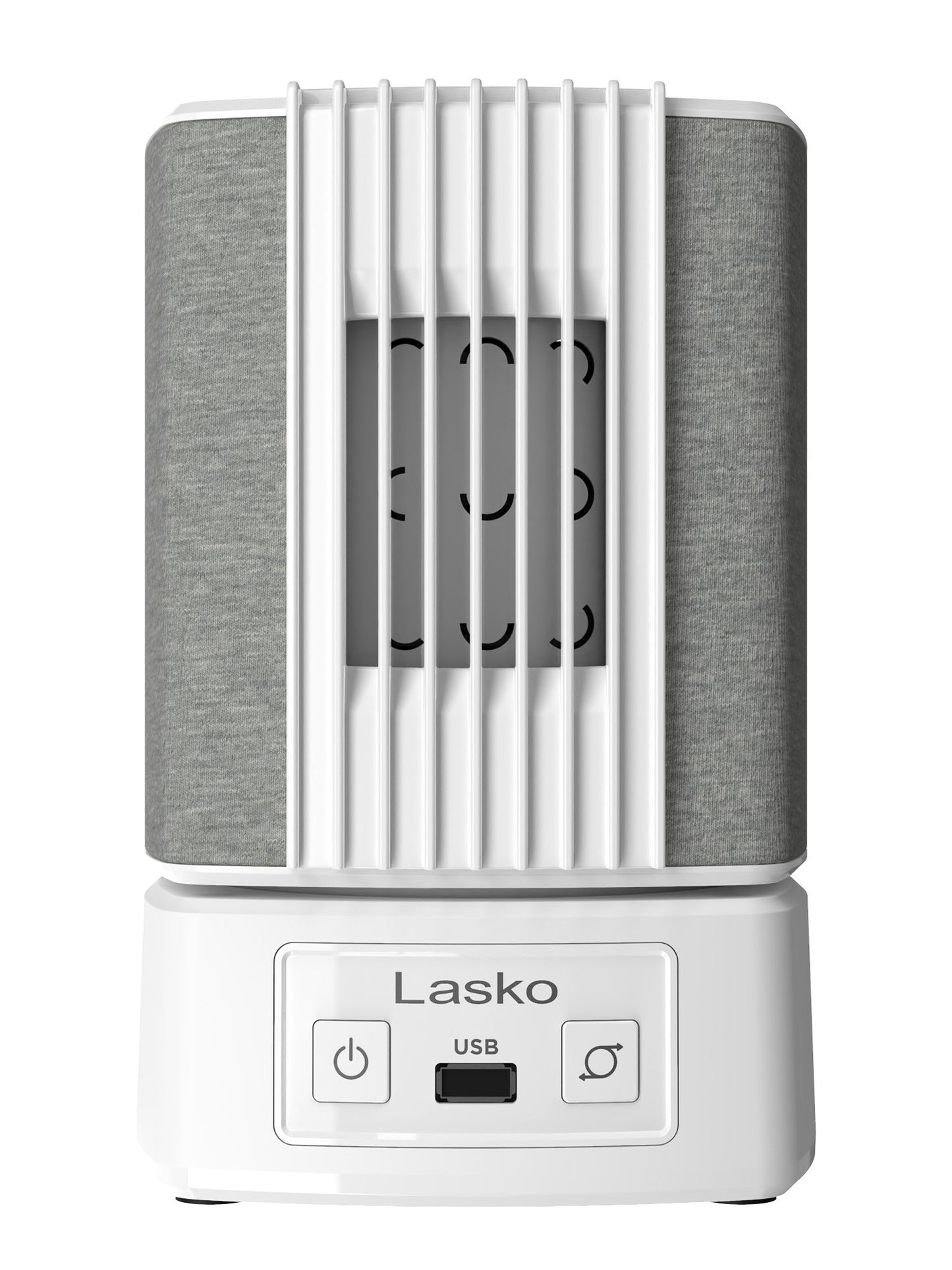Lasko SlumberBreeze 8" Table Fan with White Noise: Oscillating, 2-Speed, White