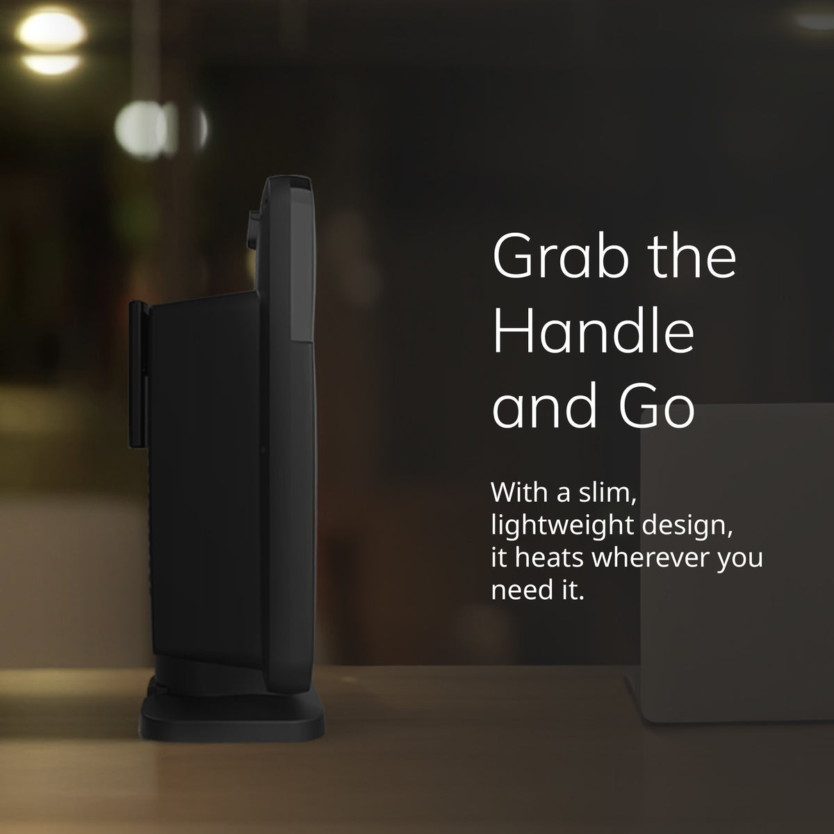 Lasko MyHeat Max 9" Ceramic Space Heater: 2 Heat Settings, Timer, Tip-Over Switch, Thermostat