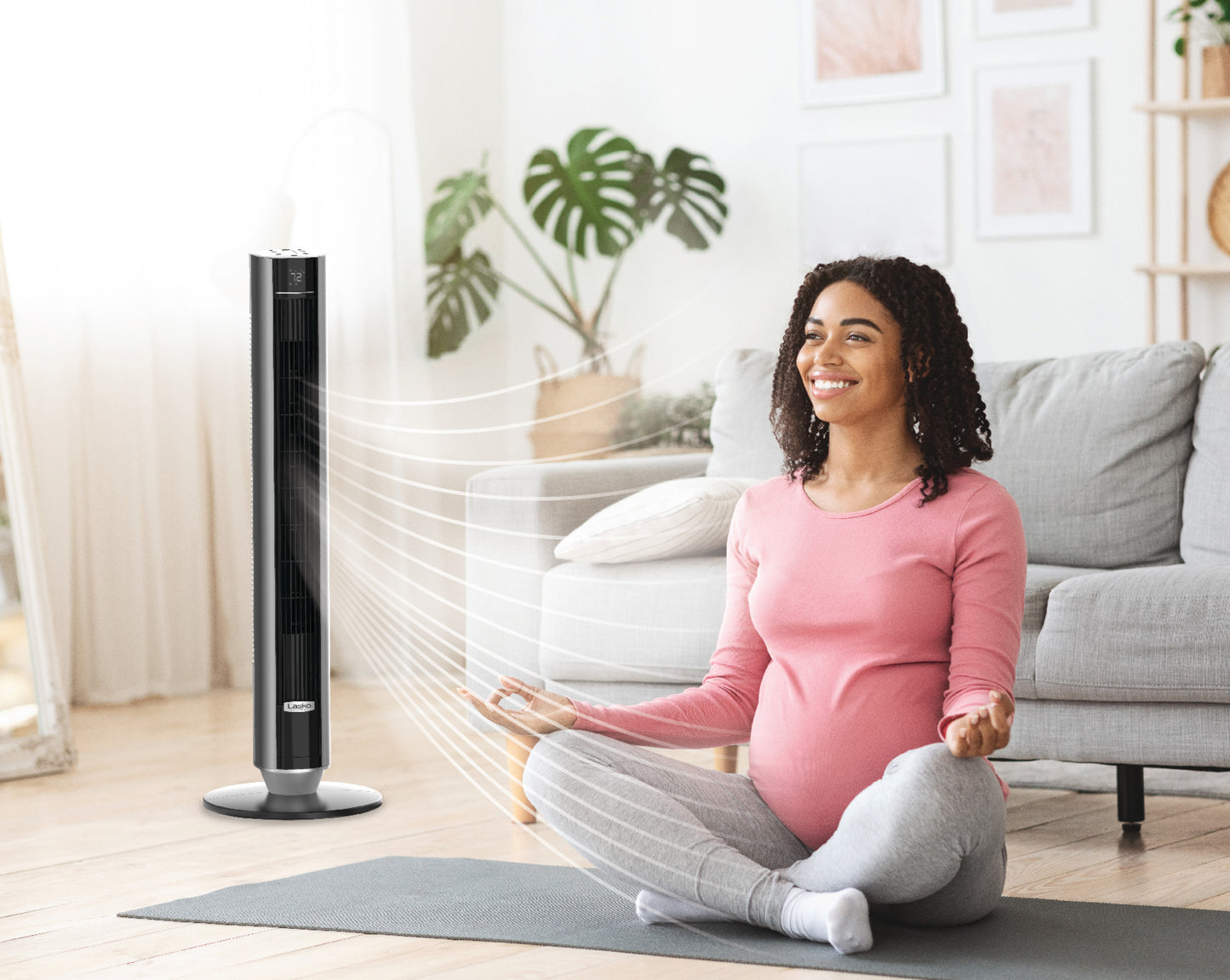 Lasko 40" DC Tower Fan: Oscillating, 12-Speed, Remote, Timer, Black