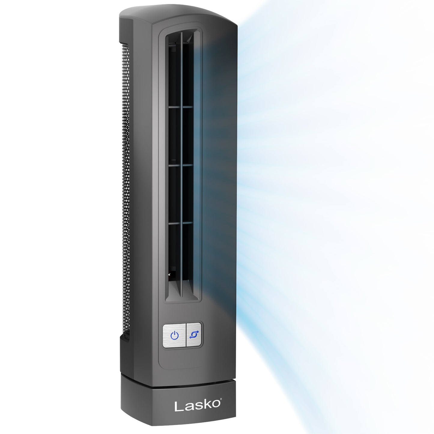 Lasko Air Stik 14" Ultra Slim Table Fan: Oscillating, 2-Speed, Gray
