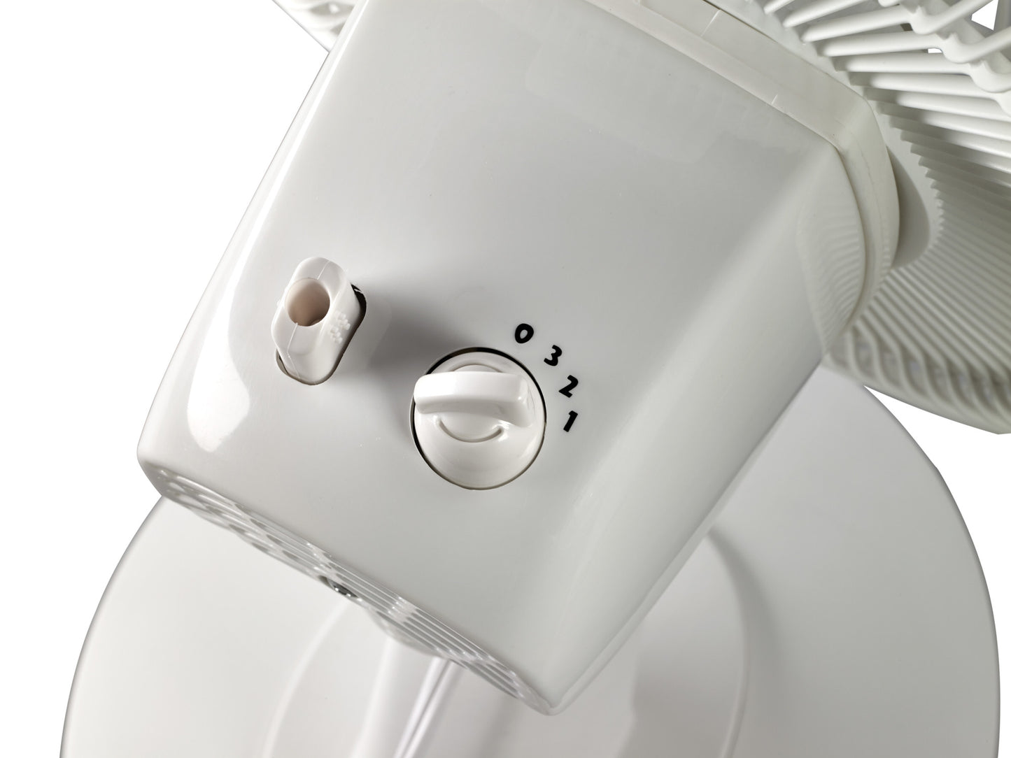 Lasko 12" Table Fan: Oscillating, 3-Speed, Tilting Head, White