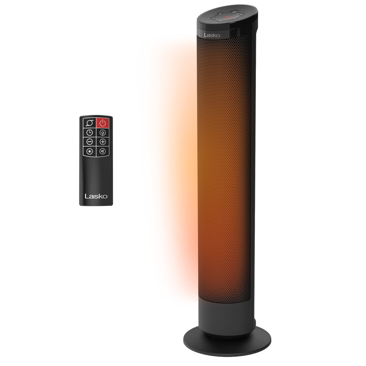 Lasko 30" Ceramic Tower Space Heater: Oscillating, 3 Heat Settings, Remote, Timer, Tip-Over Switch, Thermostat