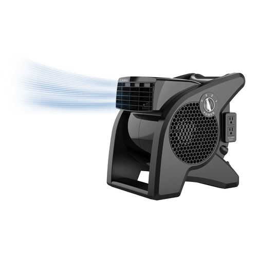 Lasko 15" Air Mover Blower Fan: 3-Speed, High Velocity, 2 Outlets, Pivoting, Black