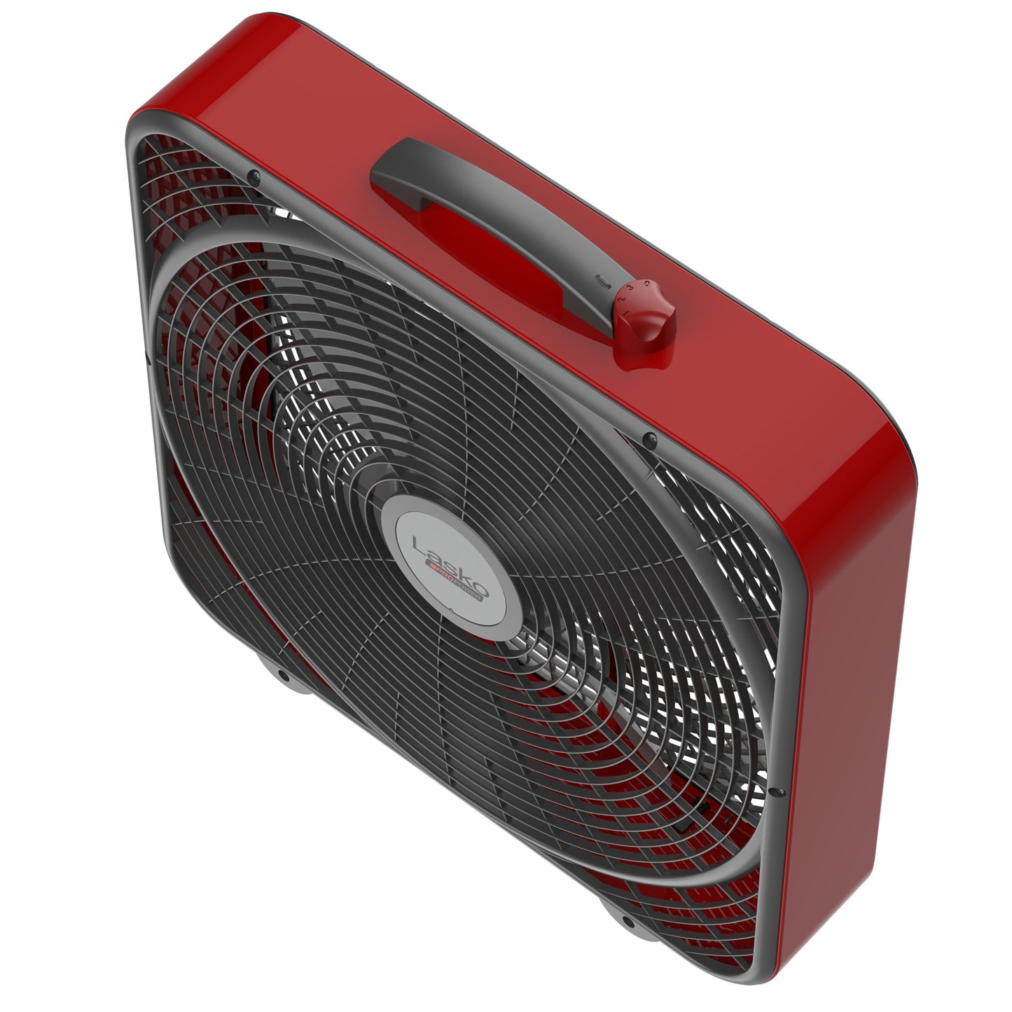 Lasko Pro Power 20" Box Fan: 3-Speed, Weather-Resistant Motor, Red