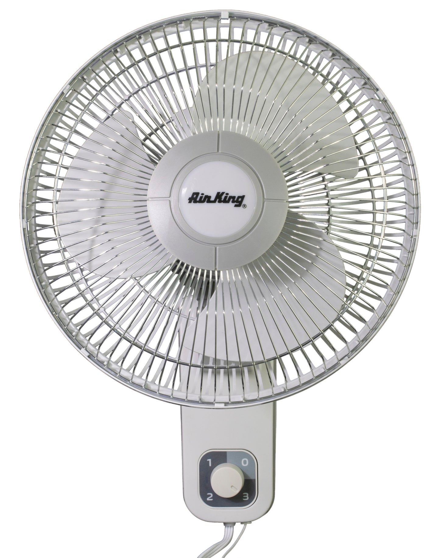Air King 1/50 HP 12" Commercial Grade Wall Mount Fan: Oscillating, 3-Speed, Gray