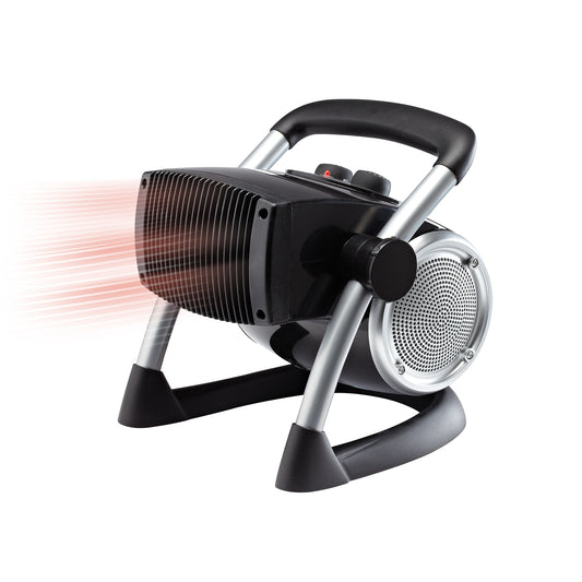 Lasko 12" Ceramic Utility Space Heater: 2 Heat Settings, Pivoting, Thermostat
