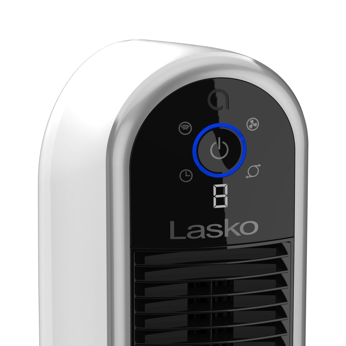 Lasko 40" Smart Tower Fan: Oscillating, 5-Speed, Timer, Wi-Fi, White