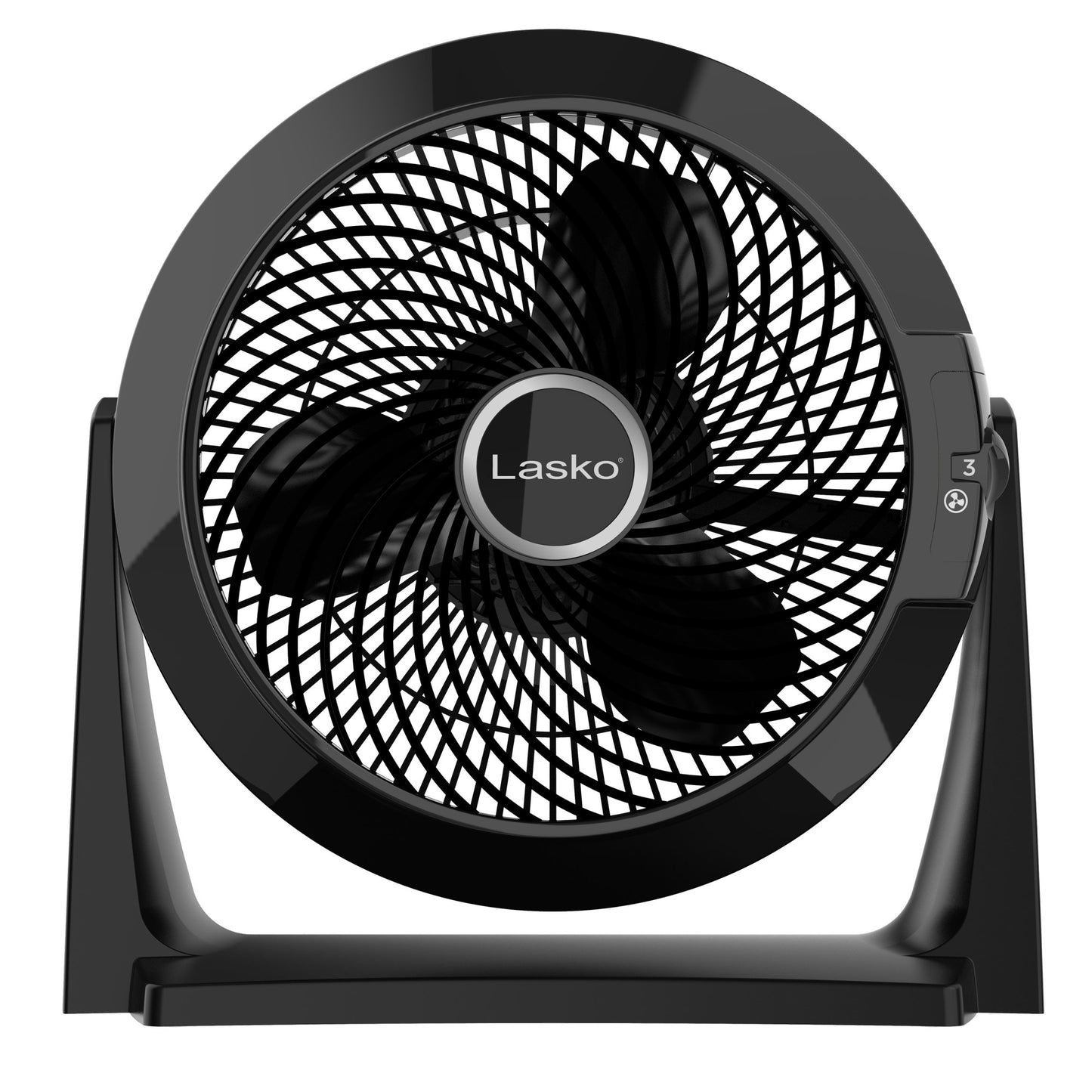 Lasko Air Flexor 10" Floor Fan: Wall Mount, 3-Speed, High Velocity, Pivoting, Black