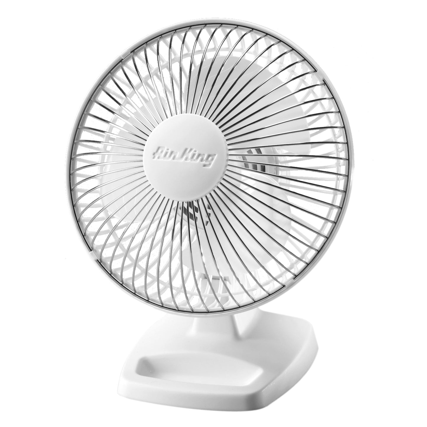 Air King 6" Commercial Grade Table Fan: 2-Speed, Tilting Head, Storage Tray, White