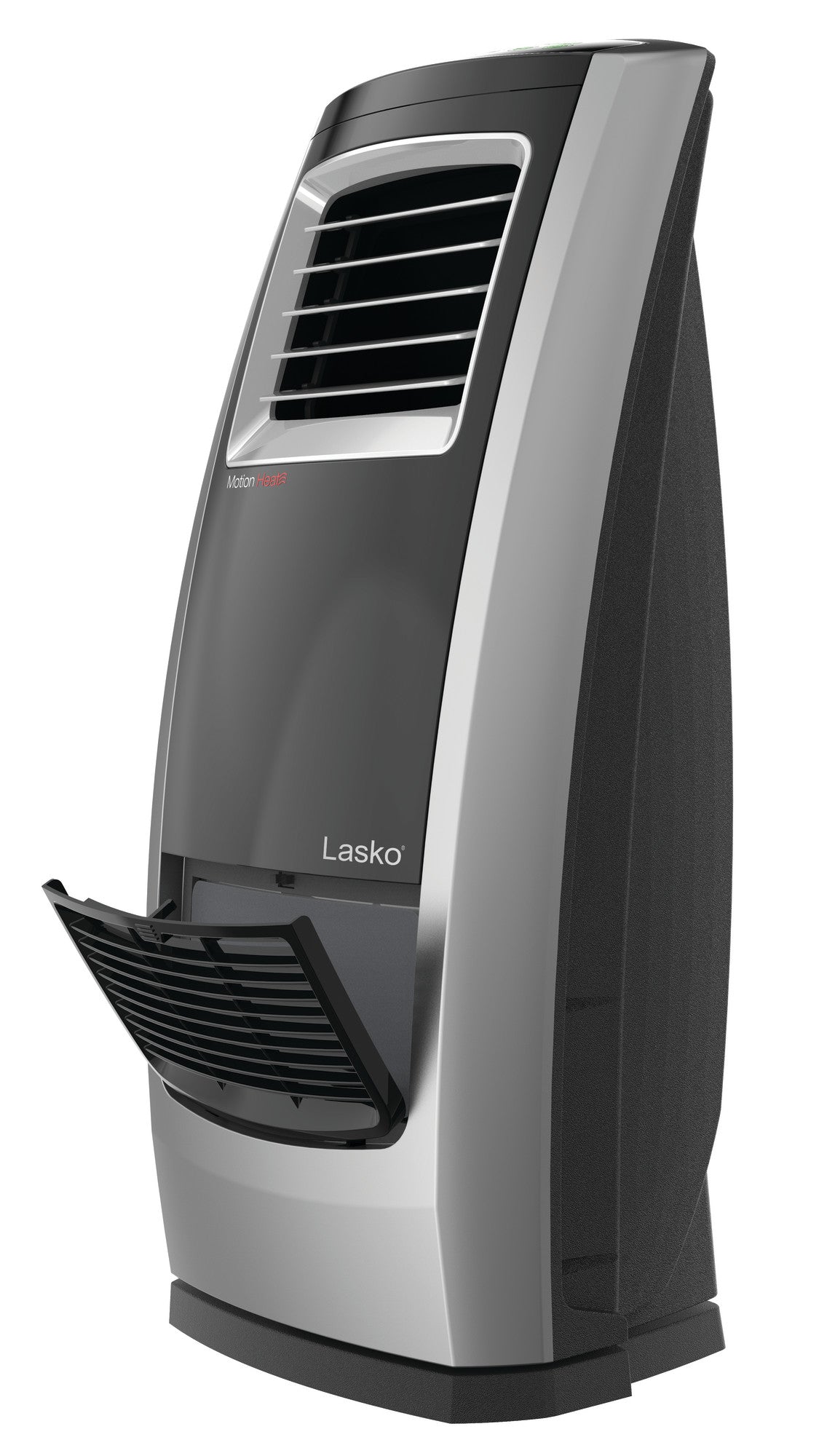 Lasko 1500W Motion Heat Plus Whole Room Ceramic Space Heater with Remote, CC23160, Black/Silver