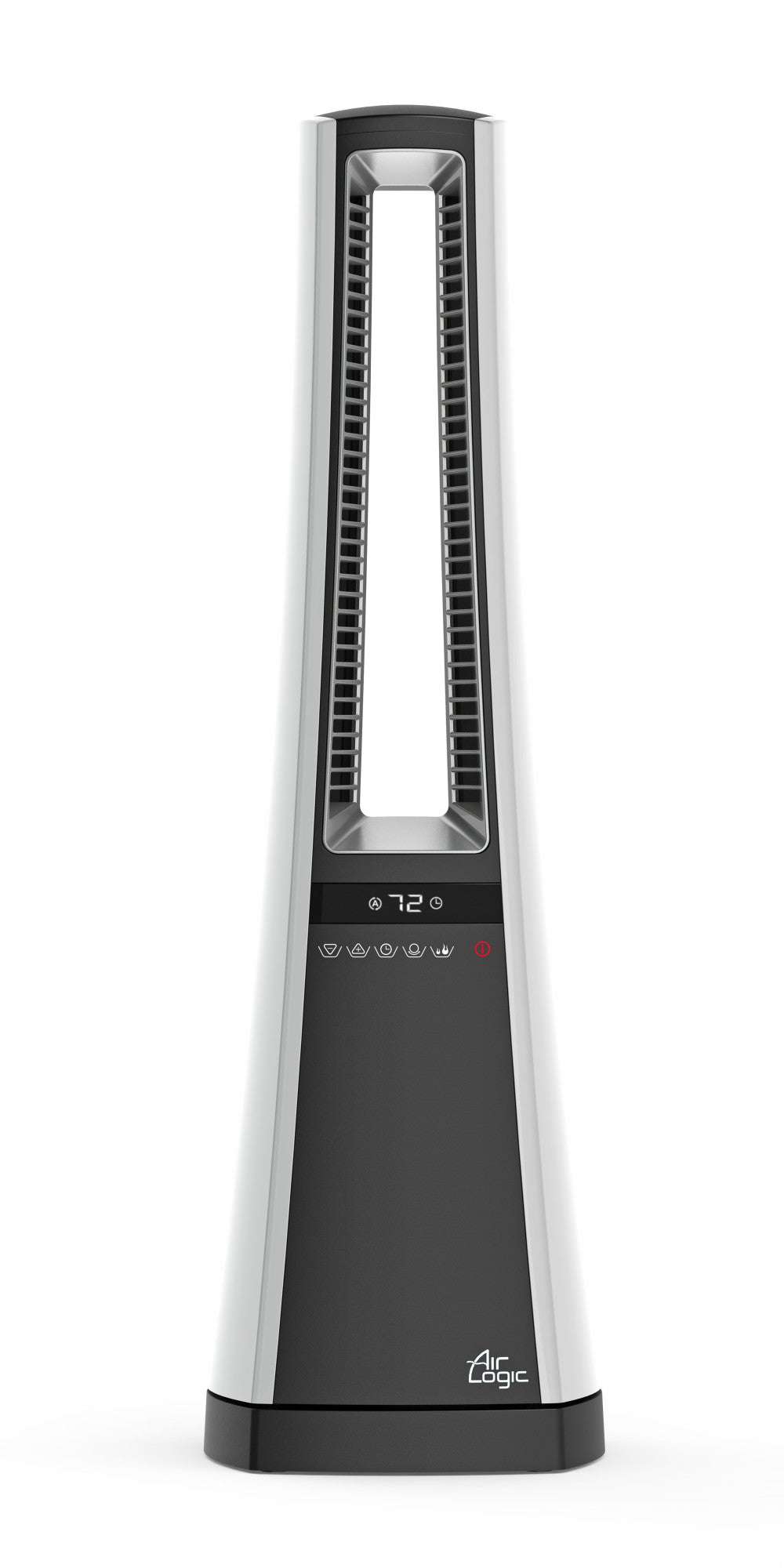 Lasko Air Logic 27" Bladeless Tower Heater (2 heat settings, remote, timer, white/gray)