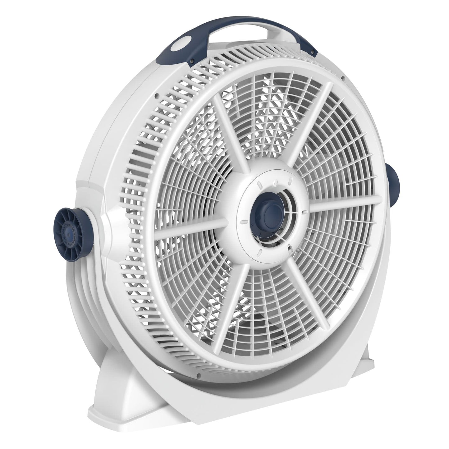 Lasko Wind Machine 20" Air Circulator Fan: 3-Speed, 360° Directional Airflow, Gray