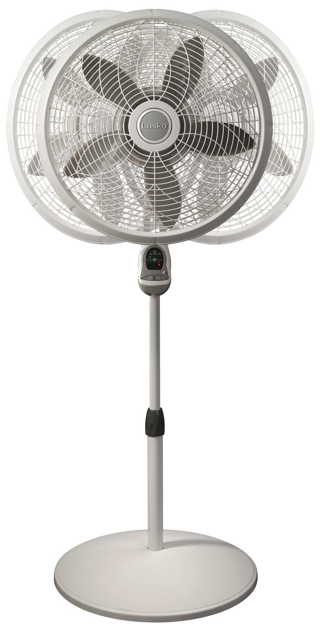 Lasko 18" Pedestal Fan: Oscillating, 3-Speed, Remote, Timer, White