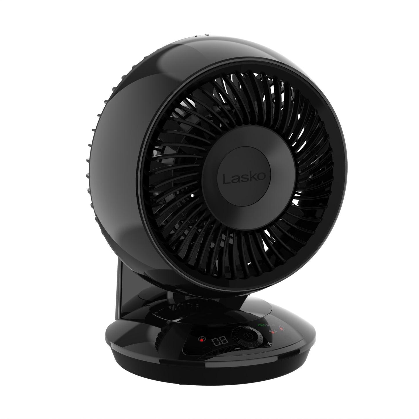 Lasko Whirlwind 7" DC Table Fan: Dual Oscillation, 12-Speed, Remote, Black