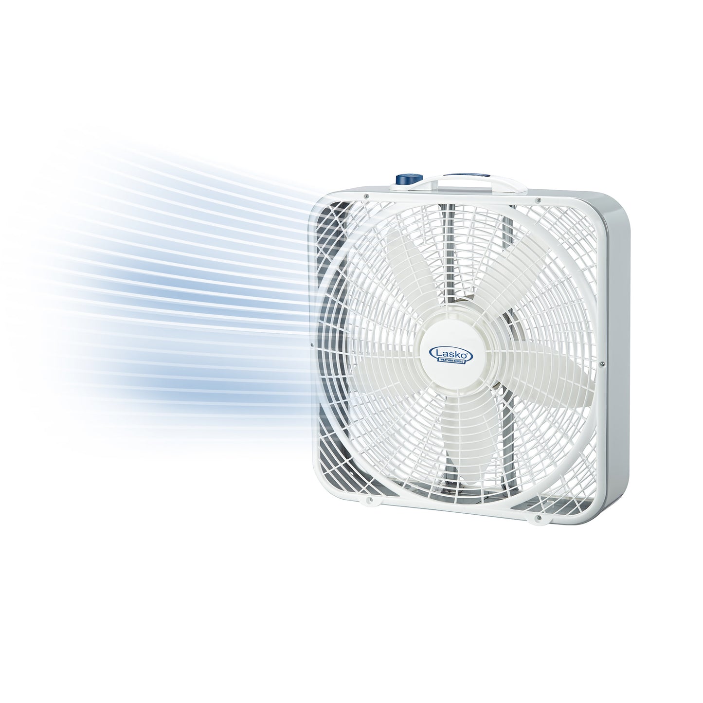Lasko Weather Shield 20" Box Fan: 3-Speed, Weather-Resistant Motor, White