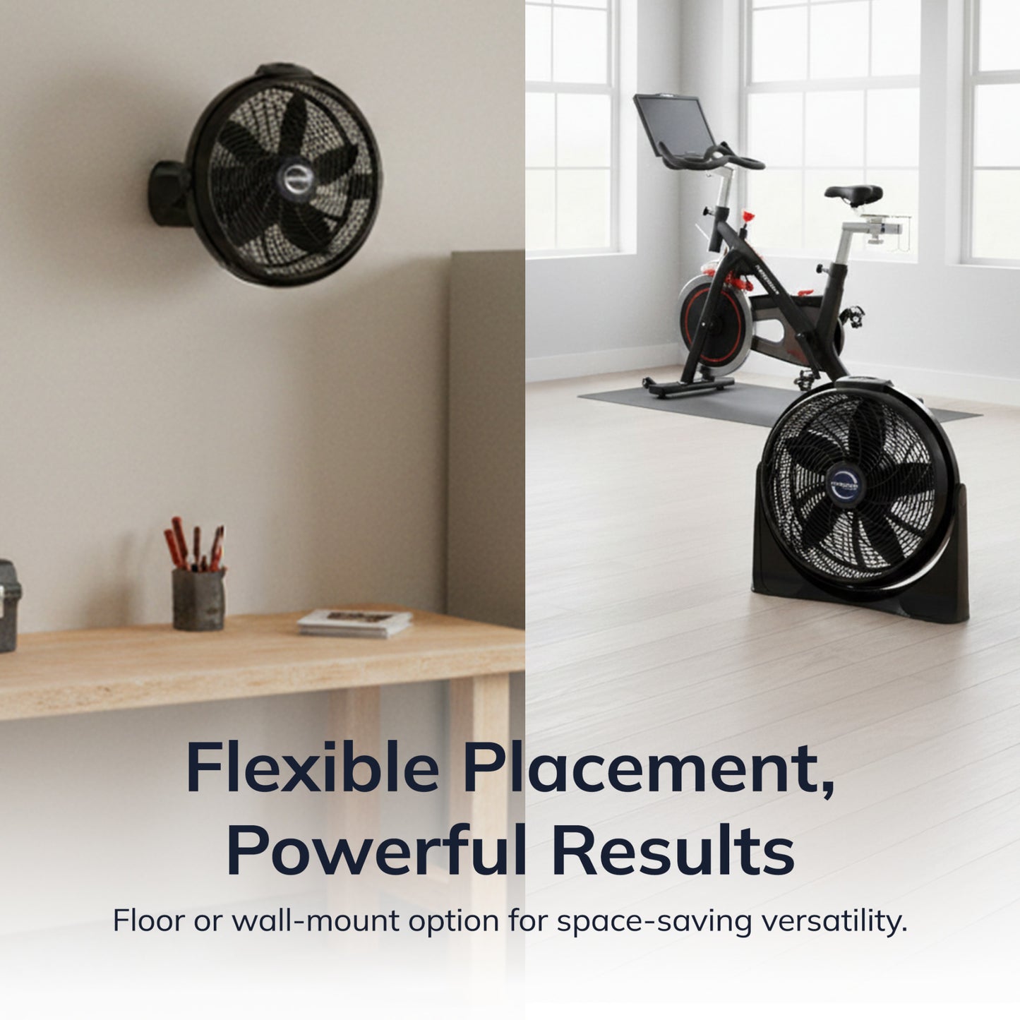 Lasko Cyclone 20" Air Circulator Fan: Wall Mount, 4-Speed, Remote, Black