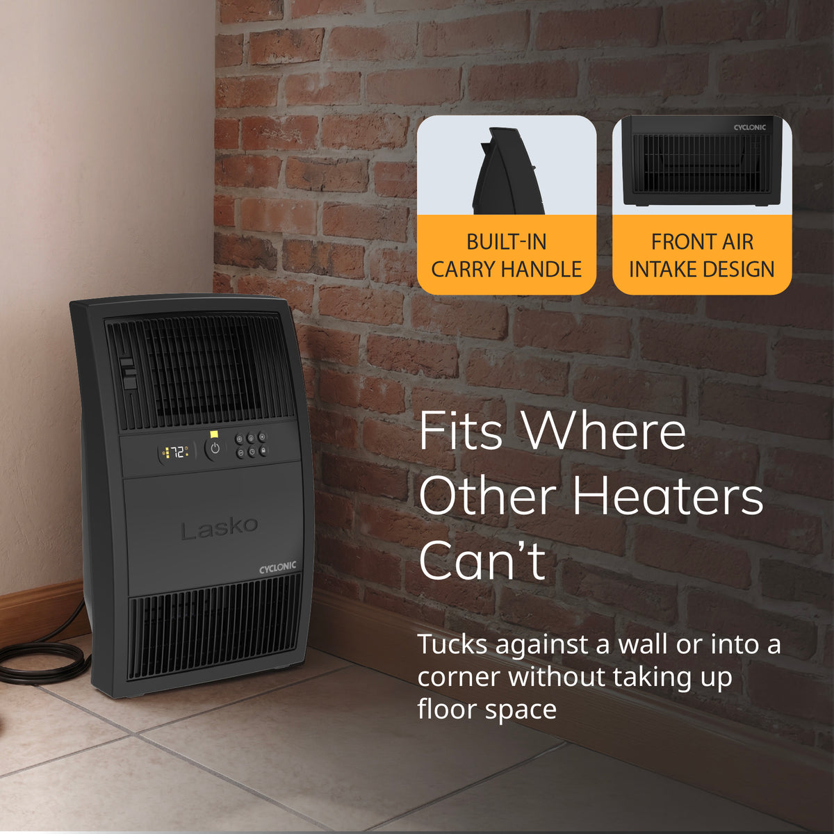 Lasko 20" Ceramic Console Space Heater: 3 Heat Settings, Remote, Timer, Tip-Over Switch, Child Lock, Manual Louvers, Thermostat