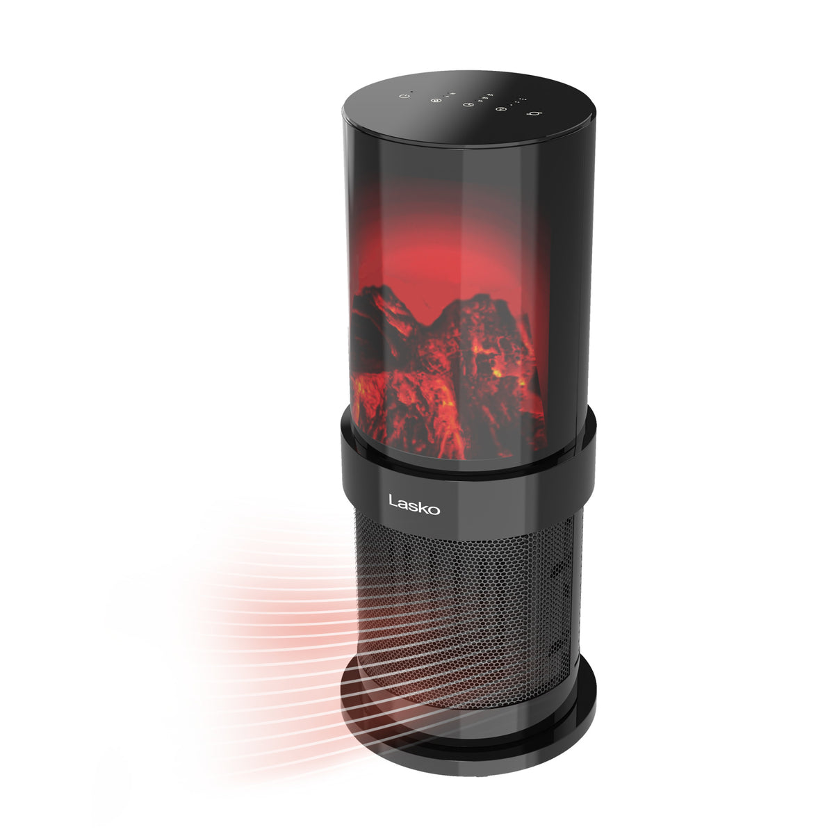 Lasko 20" Fireplace Ceramic Tower Space Heater: Oscillating, 2 Heat Settings, Timer, Tip-Over Switch
