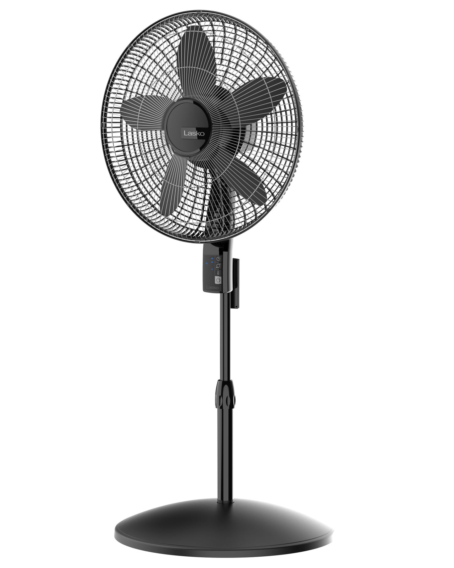 Lasko 18" Pedestal Fan: Oscillating, 4-Speed, Remote, Timer, Black