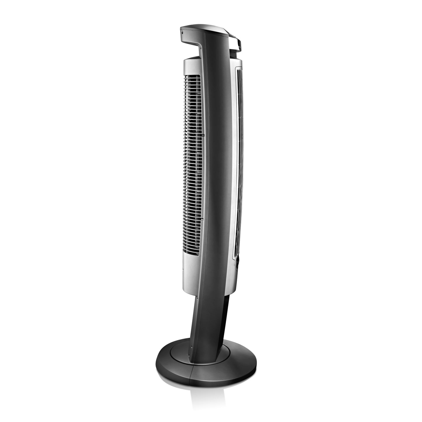 Lasko Wind Curve 42" Tower Fan: Oscillating, 3-Speed, Remote, Timer, Silver