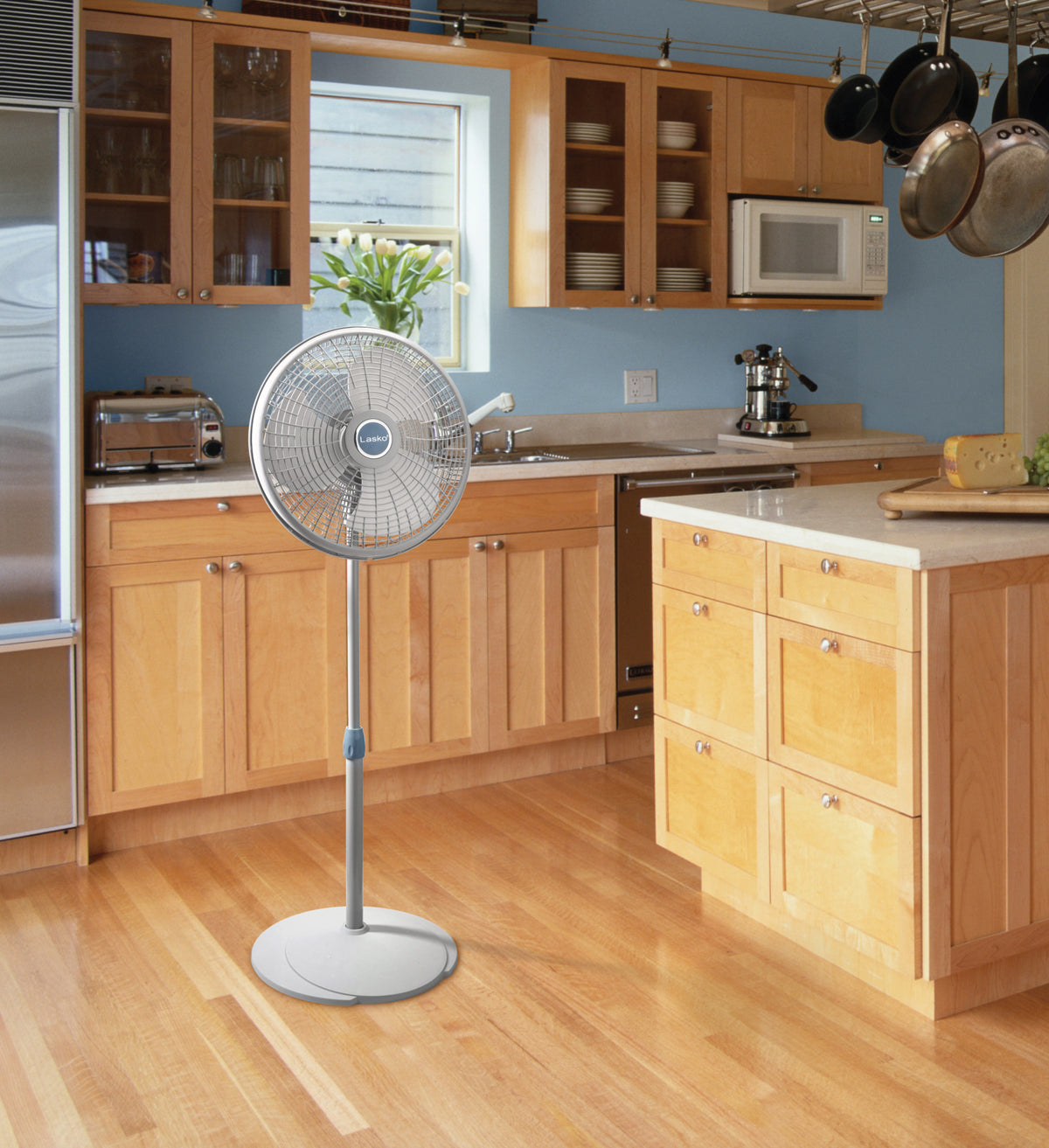 Lasko 16" Pedestal Fan: Oscillating, 3-Speed,  Adjustable Height
