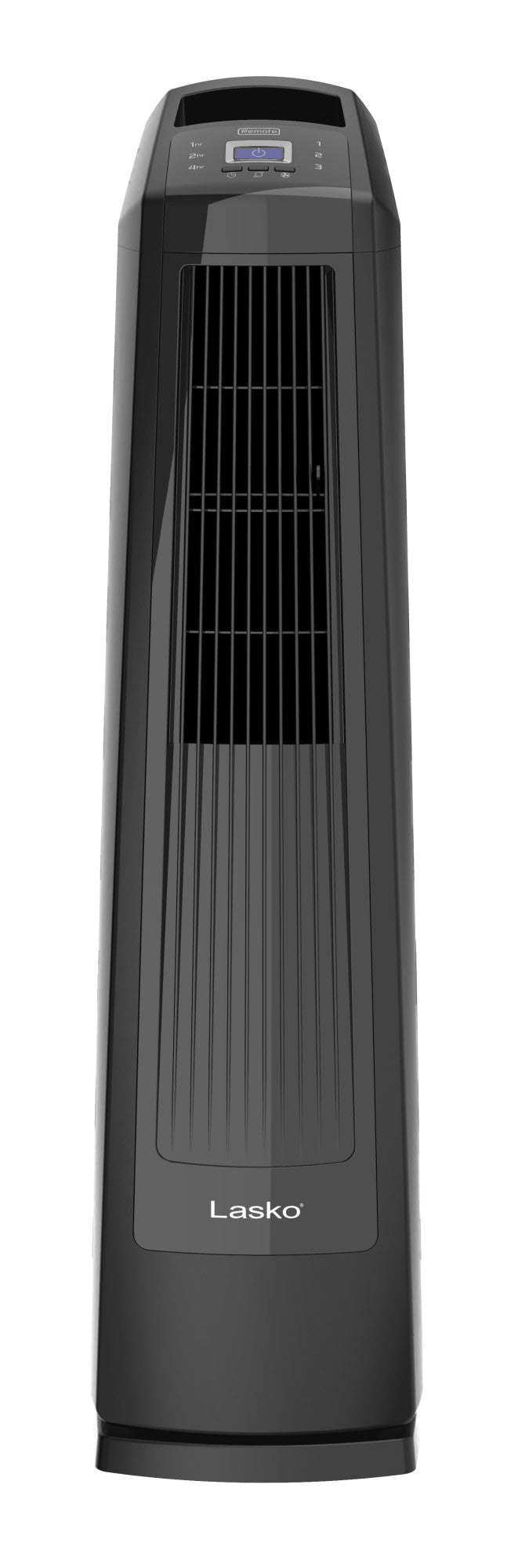 Lasko 35" Tower Fan: Oscillating, 3-Speed, High Velocity, Manual Louvers, Remote, Black