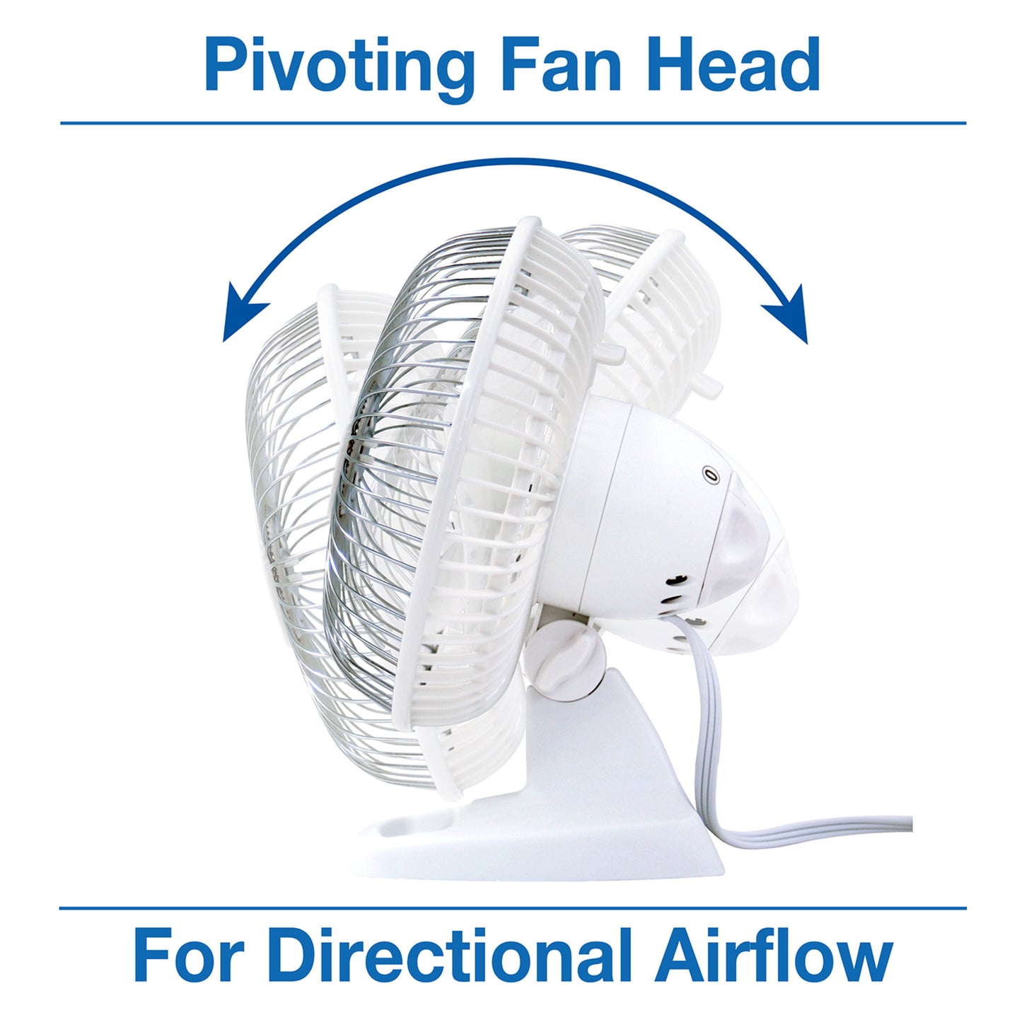 Air King 6" Commercial Grade Table Fan: 2-Speed, Tilting Head, Storage Tray, White