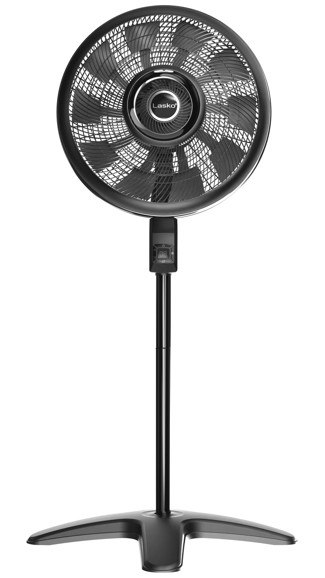 Lasko Windstorm 18" Pedestal Fan: Oscillating, 4-Speed, Remote, Black