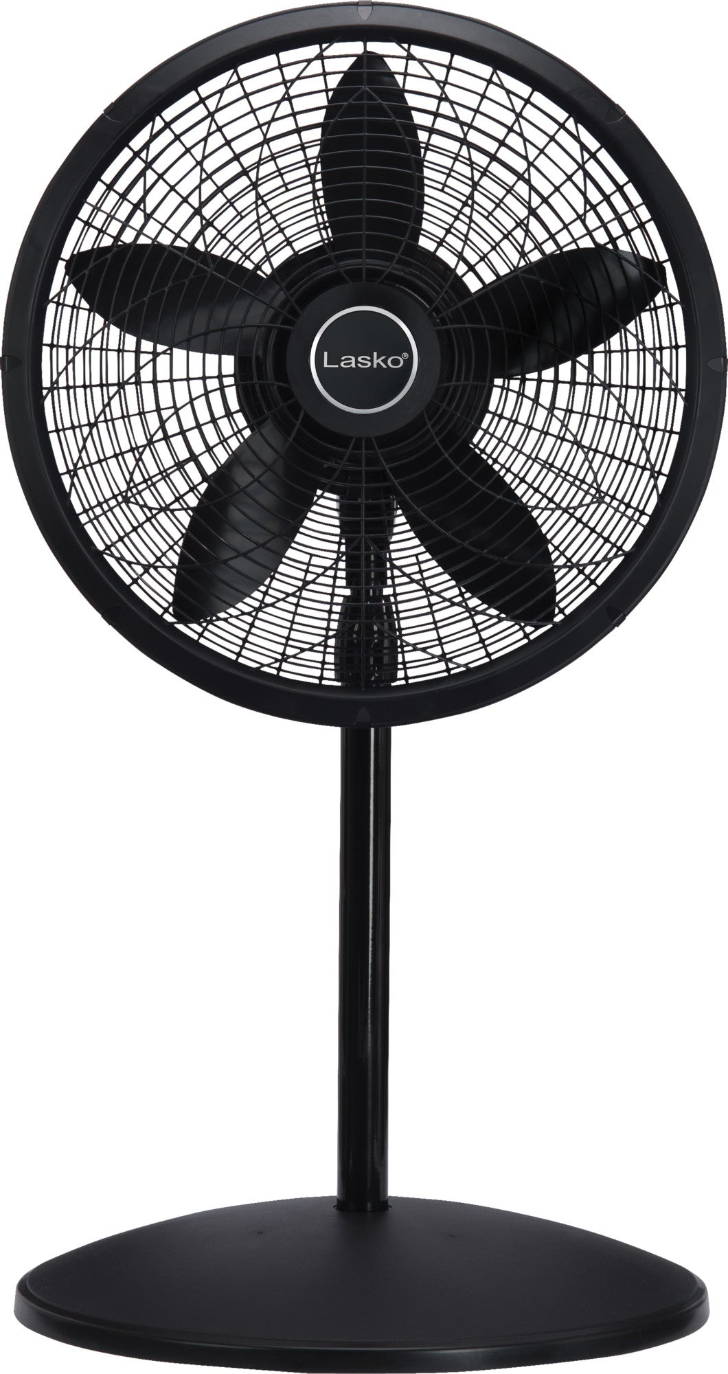 Lasko 18" Pedestal Fan: Oscillating, 3-Speed, Adjustable Height, Black