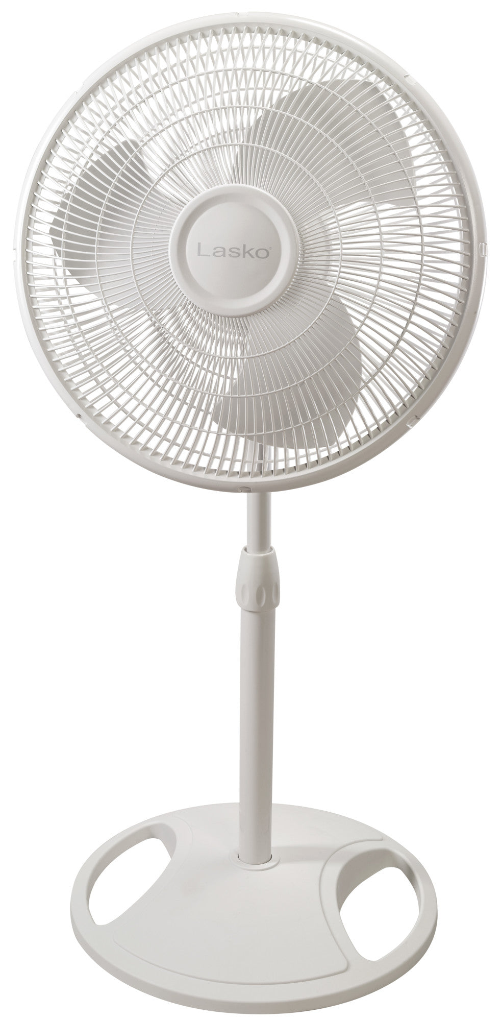Lasko 16" Pedestal Fan: Oscillating, 3-Speed, Adjustable Height, White
