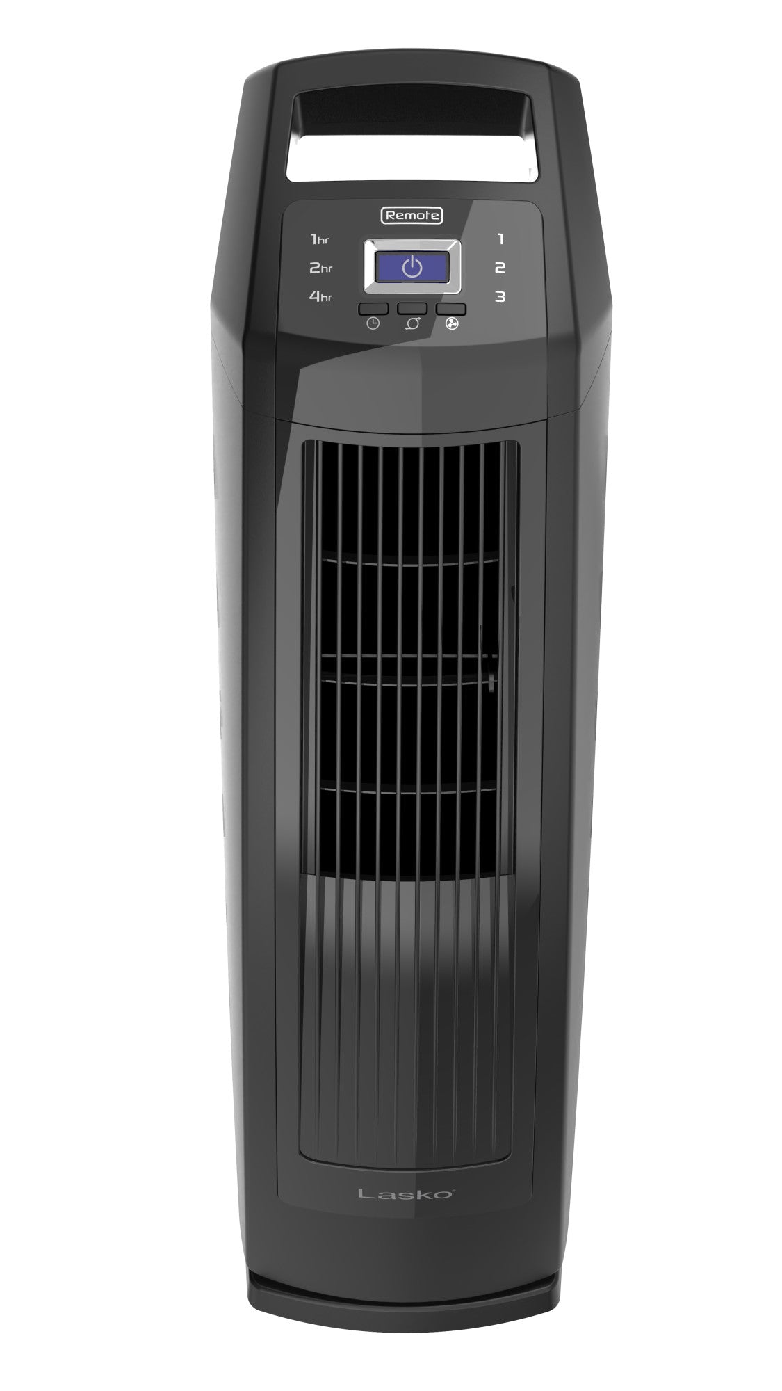 Lasko 35" Tower Fan: Oscillating, 3-Speed, High Velocity, Manual Louvers, Remote, Black
