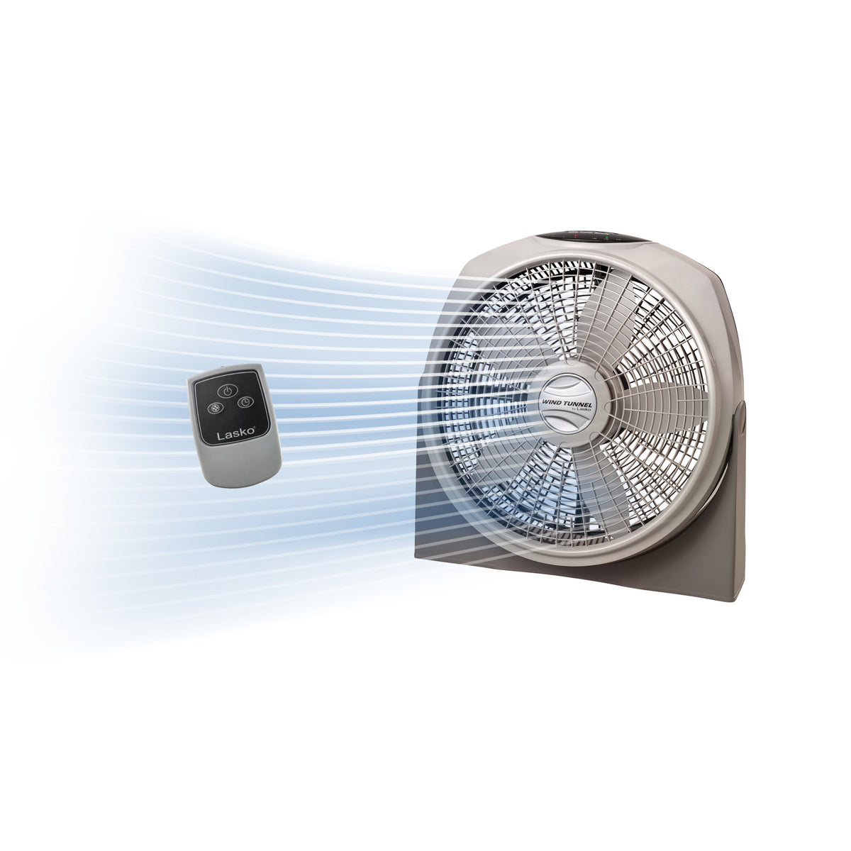 Lasko Wind Tunnel 20" Air Circulator Fan: Wall Mount, 3-Speed, Remote, Timer