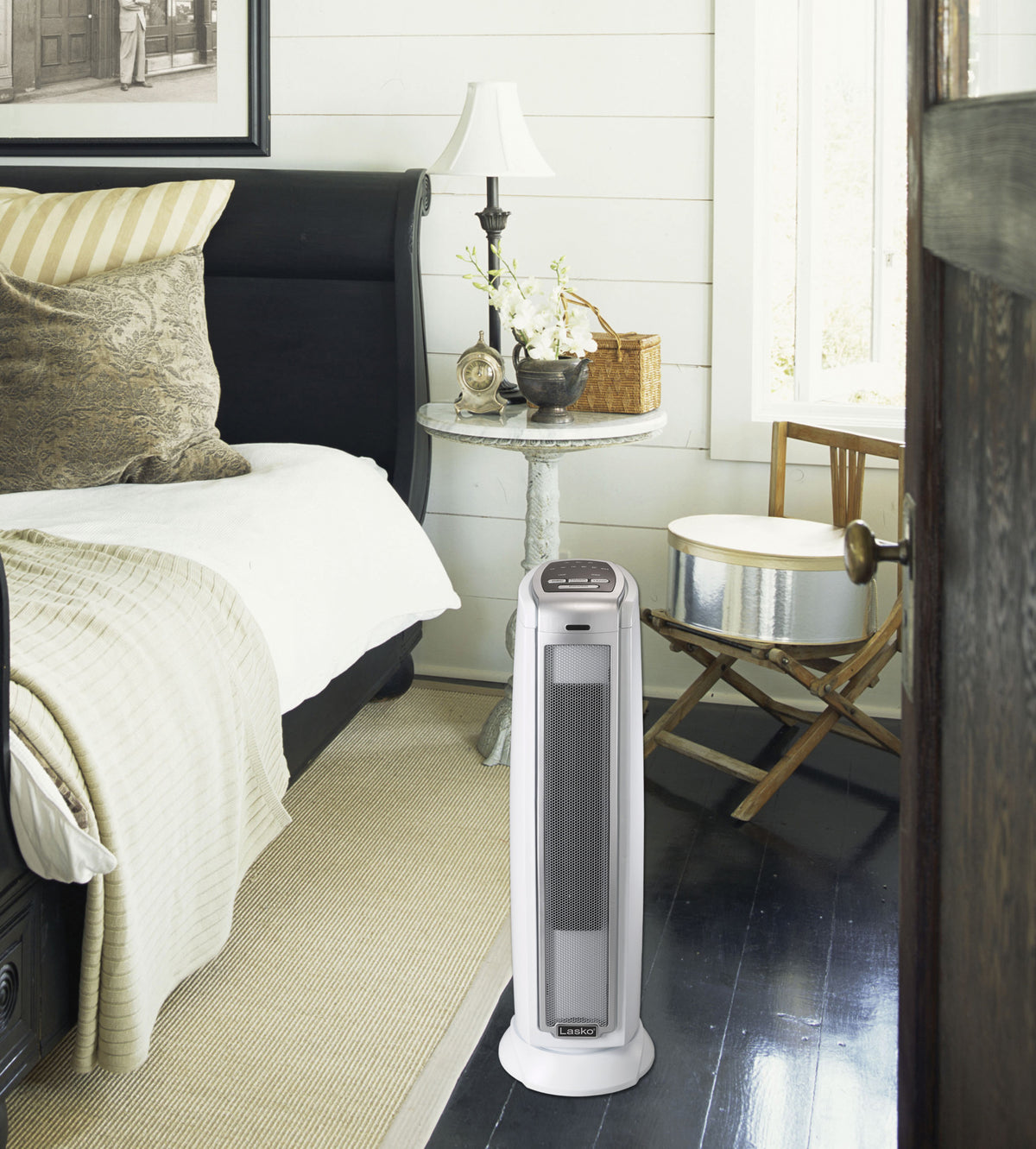 Lasko 23" Ceramic Tower Space Heater: Oscillating, 2 Heat Settings, Timer, Thermostat