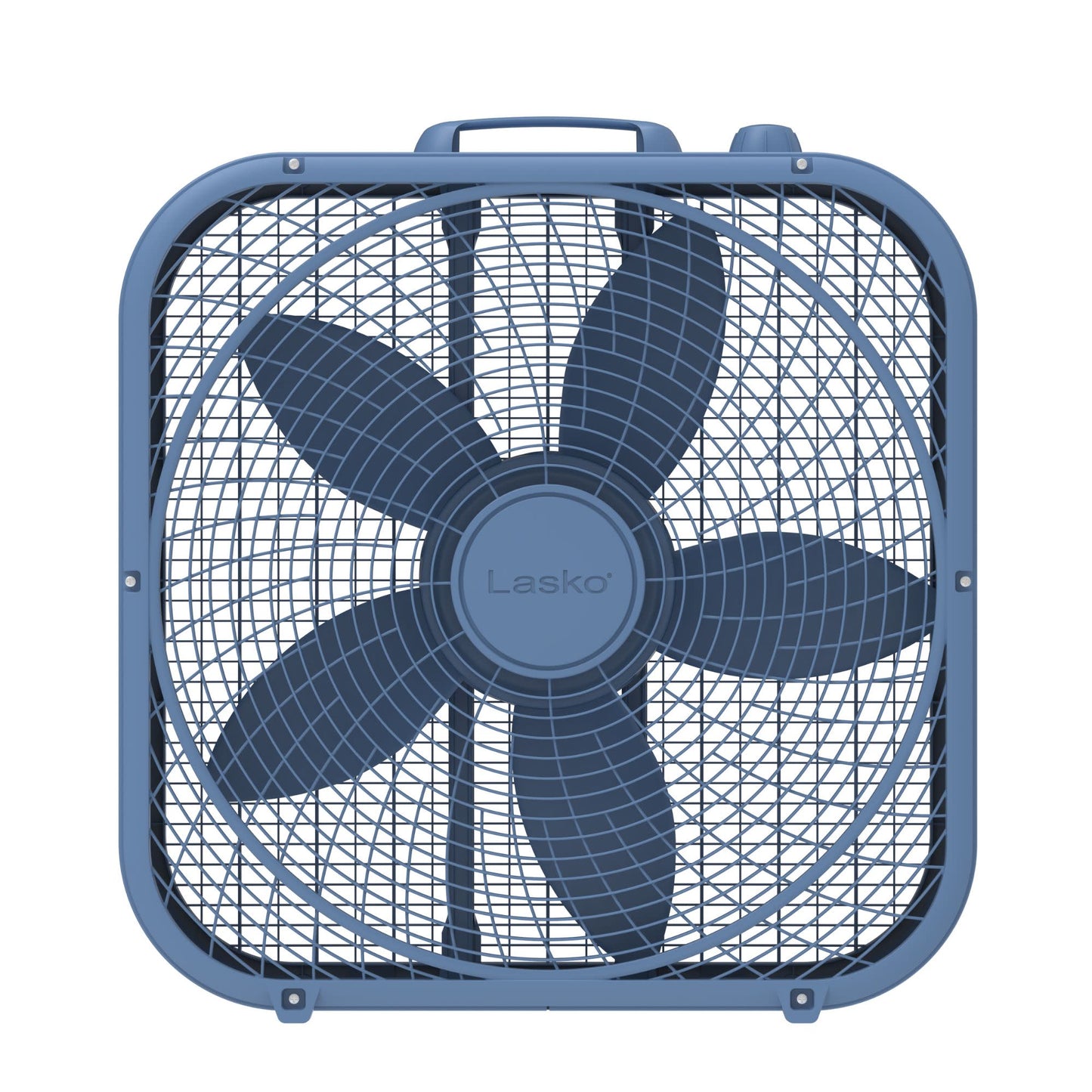 Lasko Cool Colors 20" Box Fan: 3-Speed, Weather-Resistant Motor, Laguna Blue