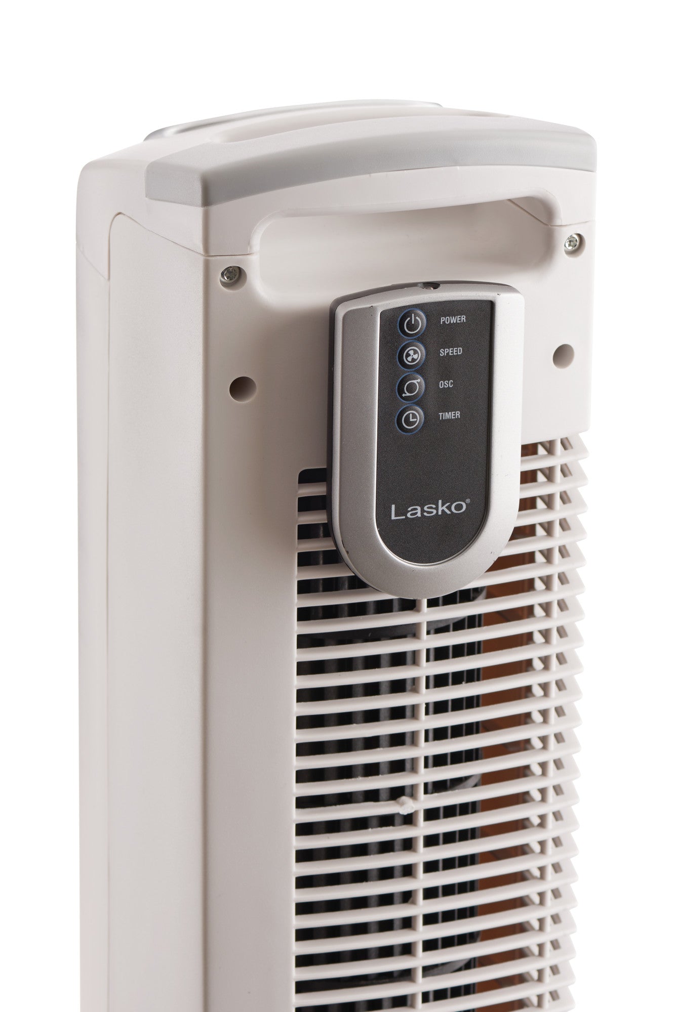 Lasko 36" Tower Fan: Oscillating, 3-Speed, Remote, Timer, White