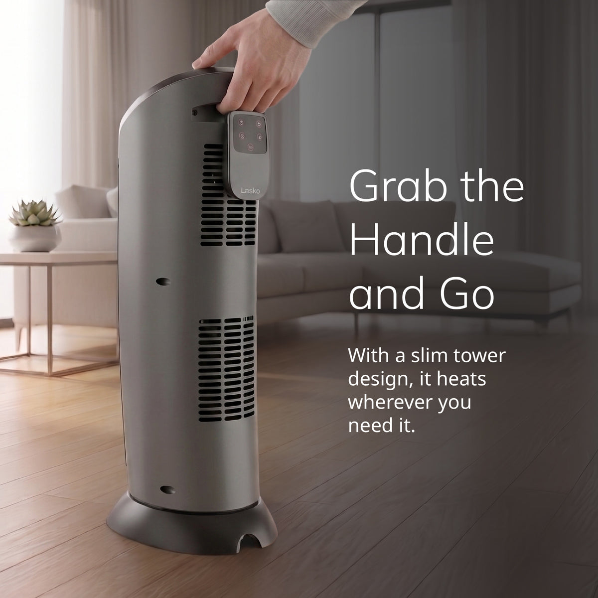 Lasko 23" Ceramic Tower Space Heater: Oscillating, 2 Heat Settings, Remote, Timer, Thermostat