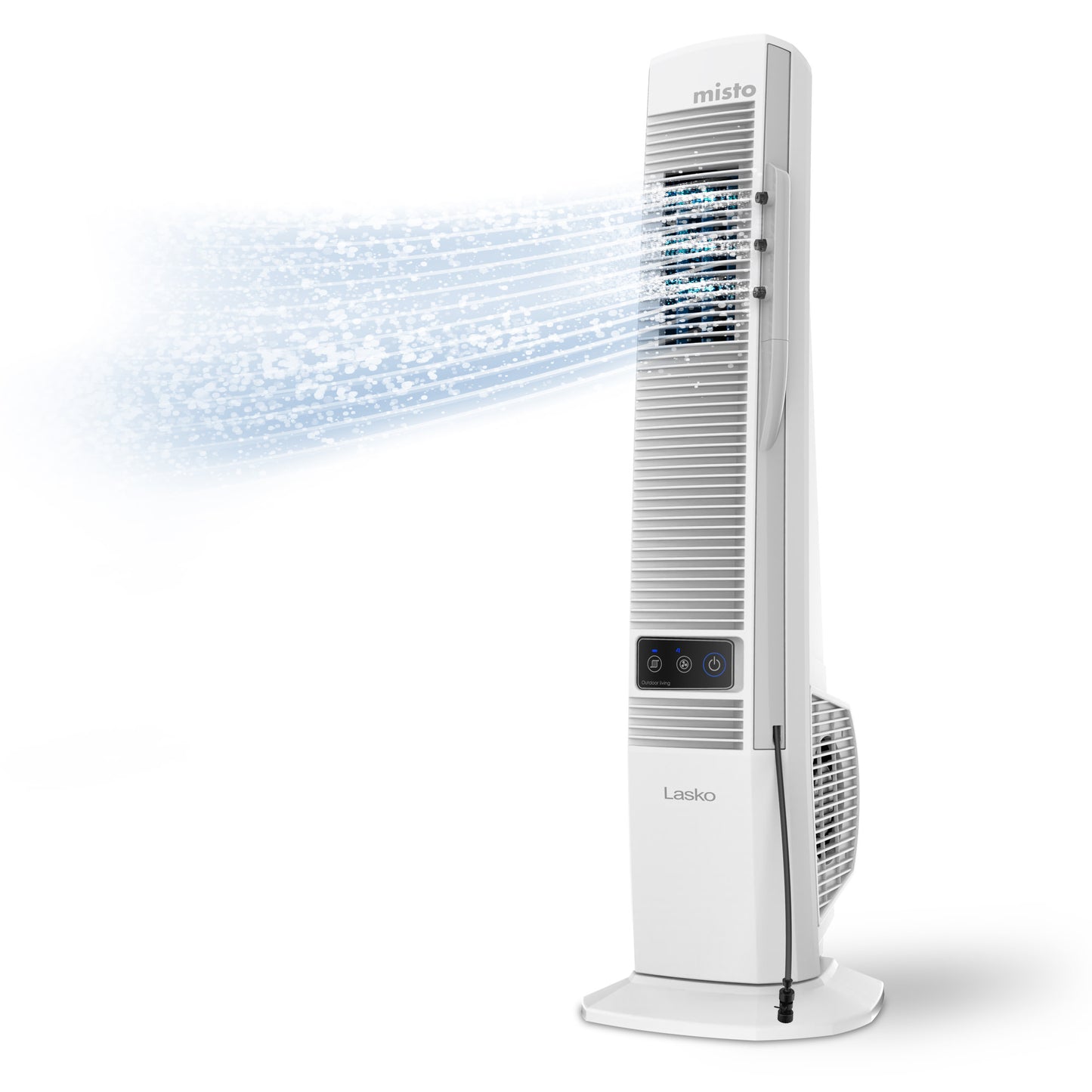 Lasko Misto 42" Outdoor Misting Tower Fan: Oscillating, 4-Speed, White