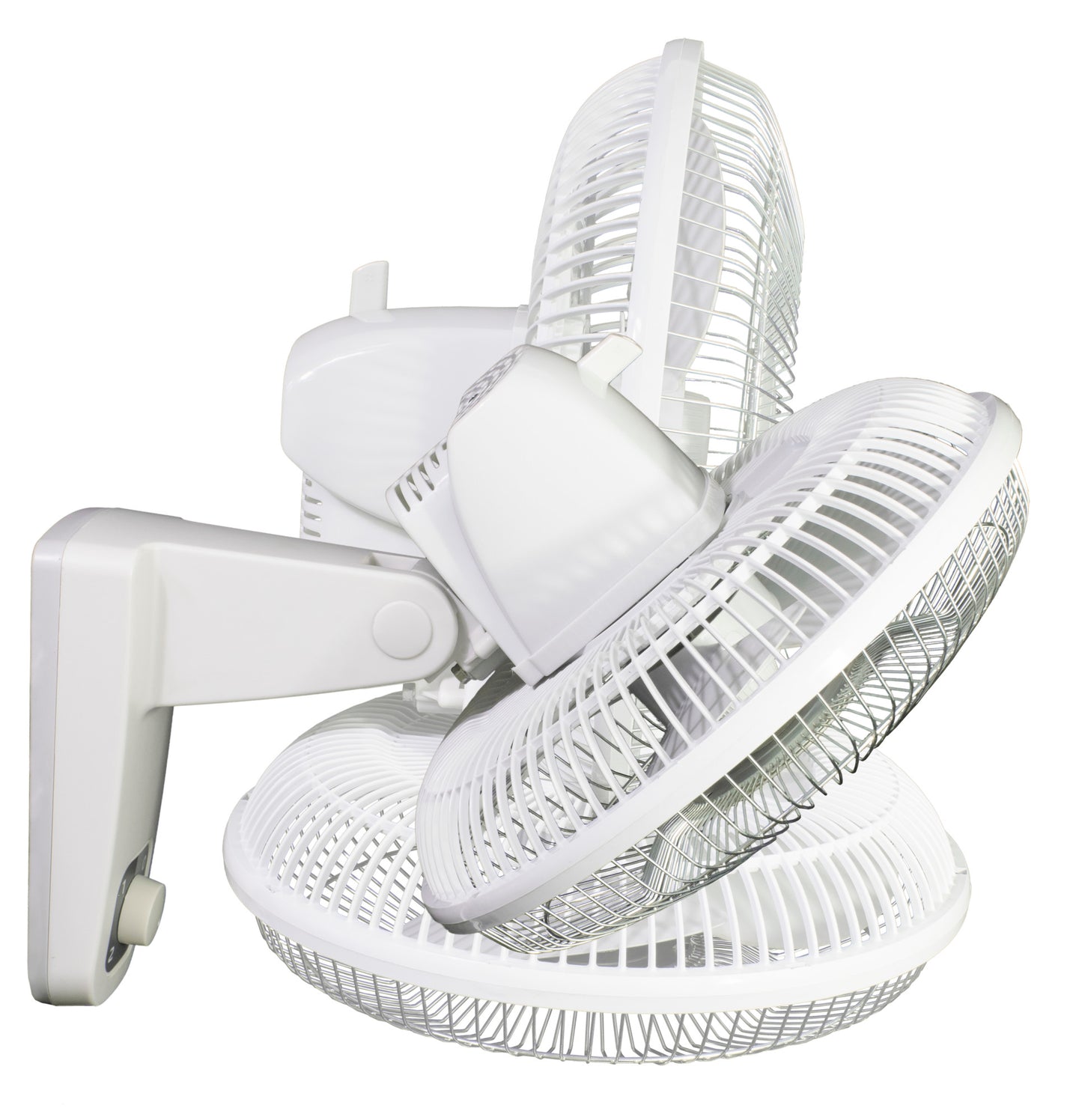 Air King 1/50 HP 12" Commercial Grade Wall Mount Fan: Oscillating, 3-Speed, Gray