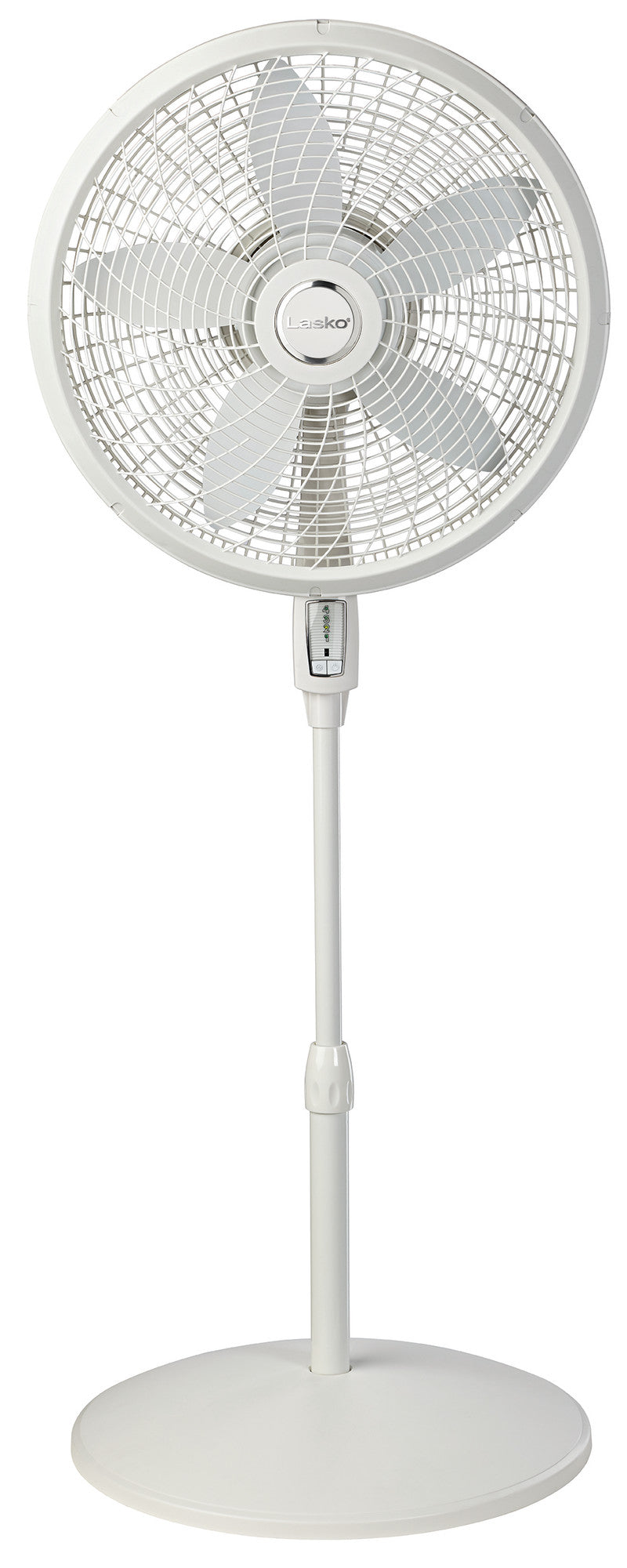 Lasko Cyclone 18" Pedestal Fan: Oscillating, 4-Speed, Remote, Tilting Head, White