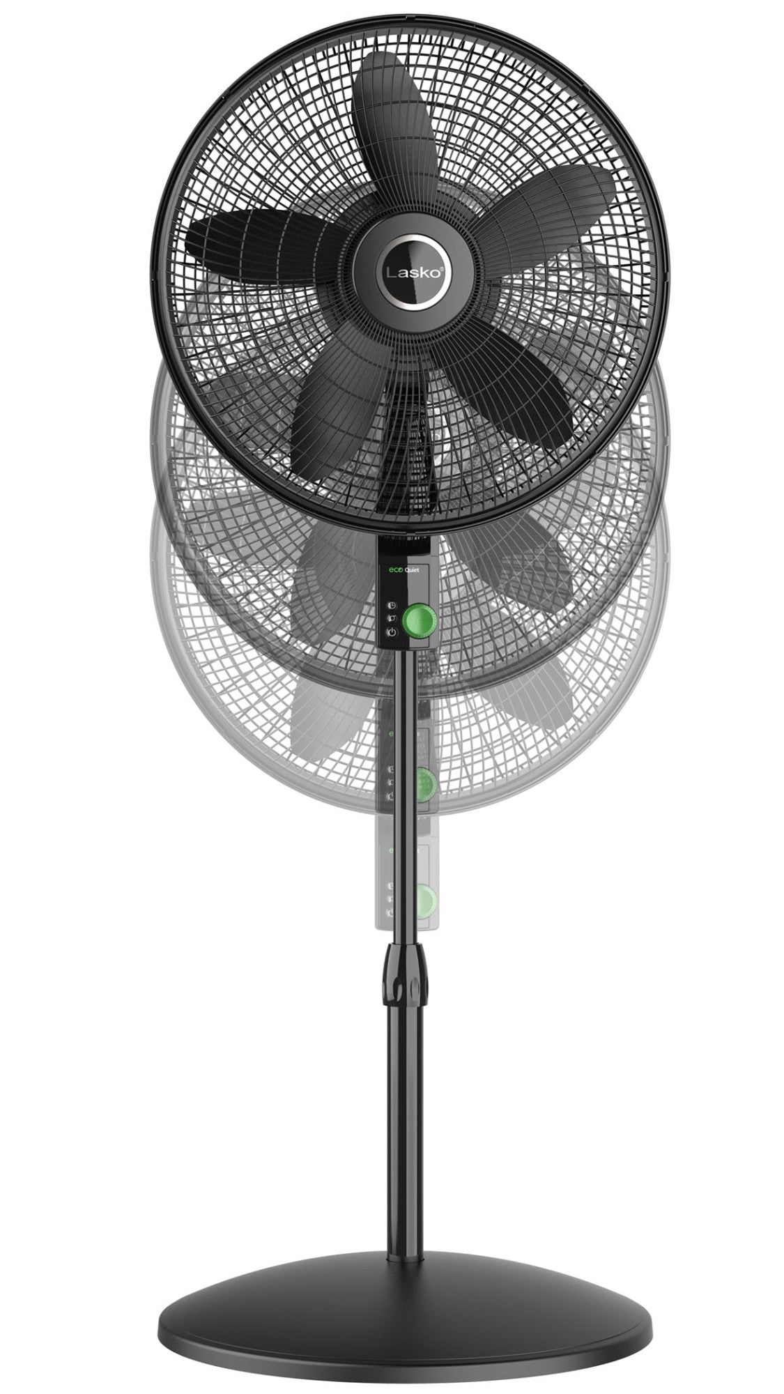 Lasko EcoQuiet 18" DC Pedestal Fan: Oscillating, 12-Speed, Remote