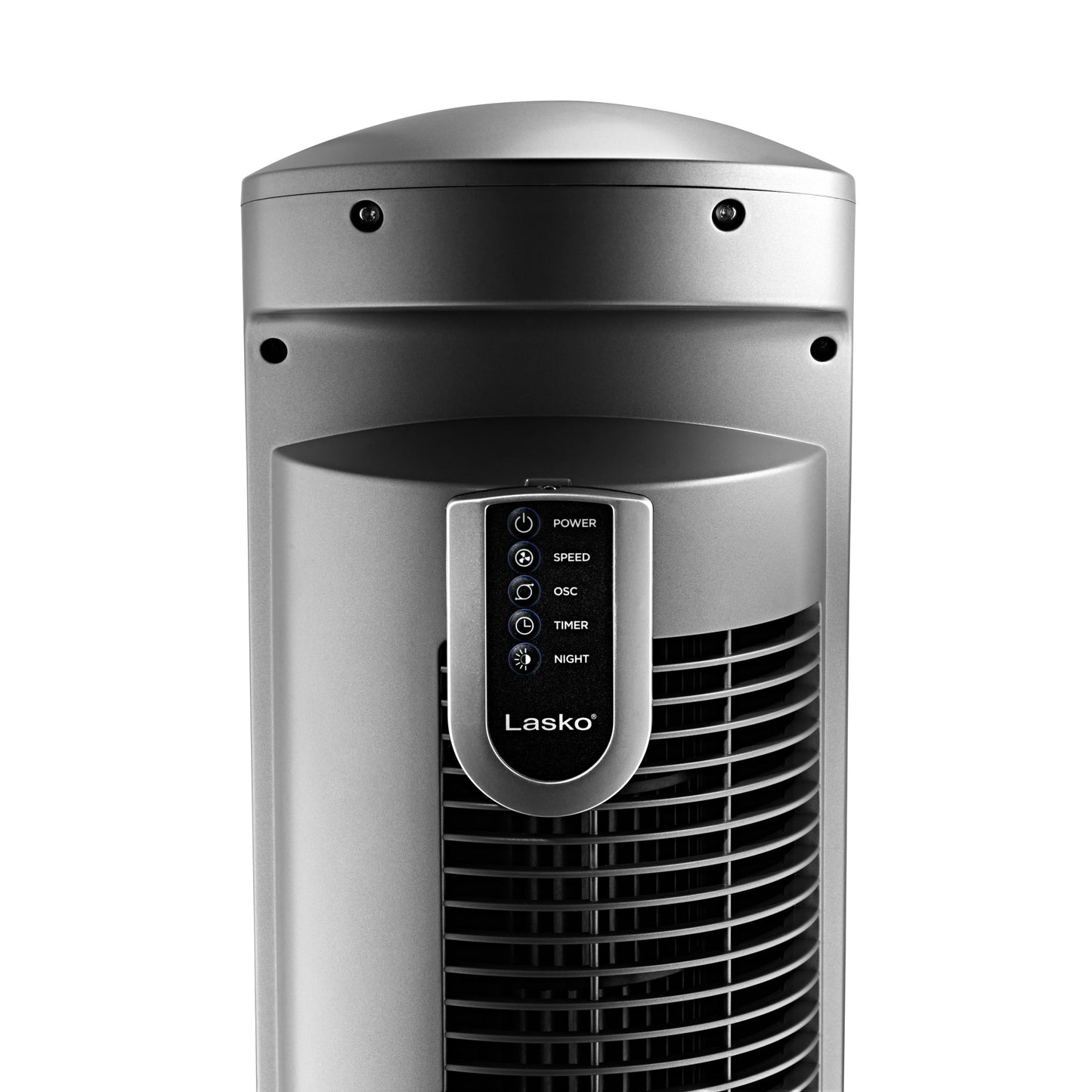 Lasko Wind Curve 42" Tower Fan: Oscillating, 3-Speed, Remote, Timer, Silver