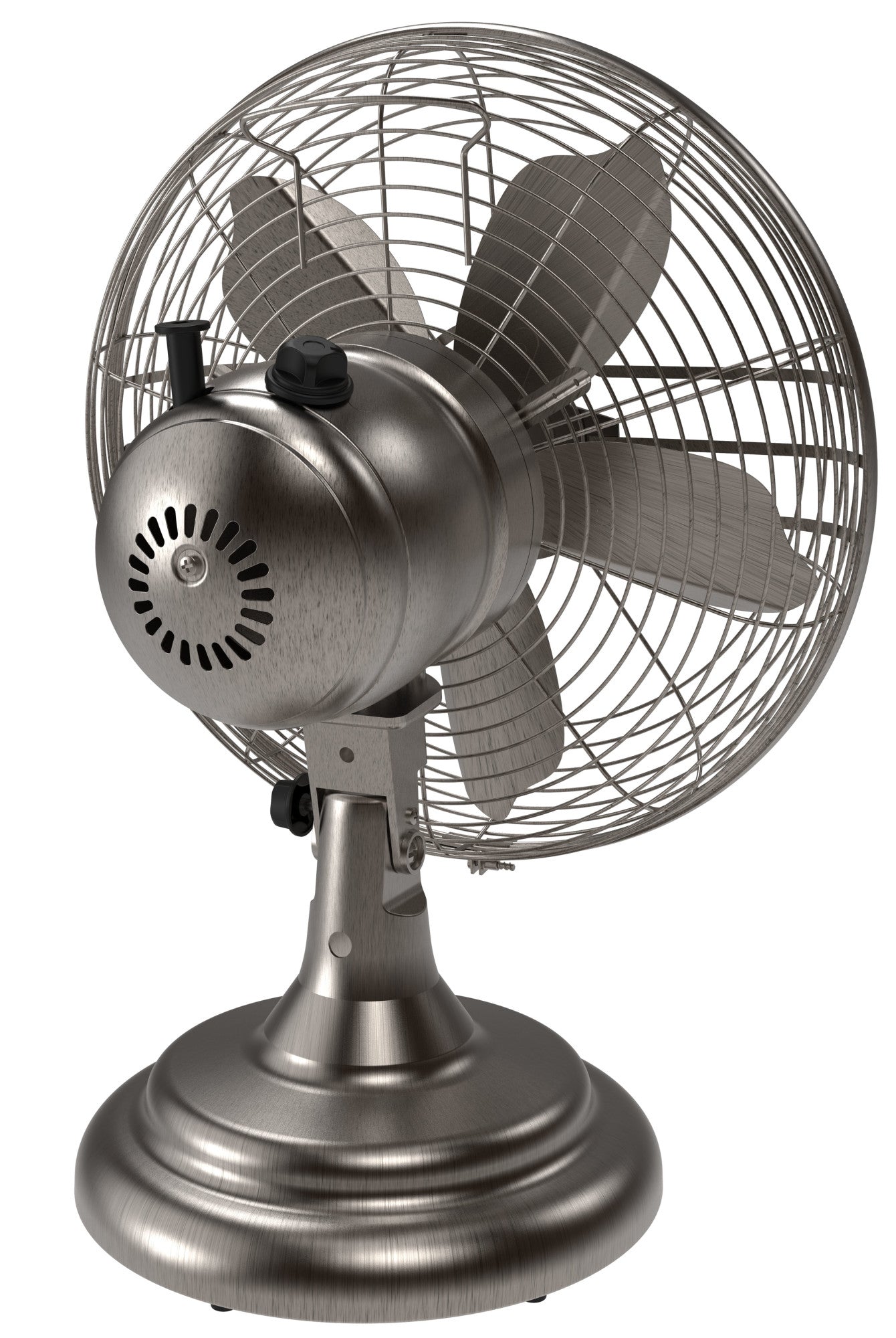 Lasko 12" Classic Metal Table Fan: Oscillating, 3-Speed, Tilting Head, Bronze