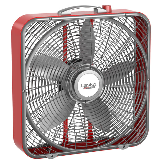 Lasko Pro Power 20" Box Fan: 3-Speed, Weather-Resistant Motor