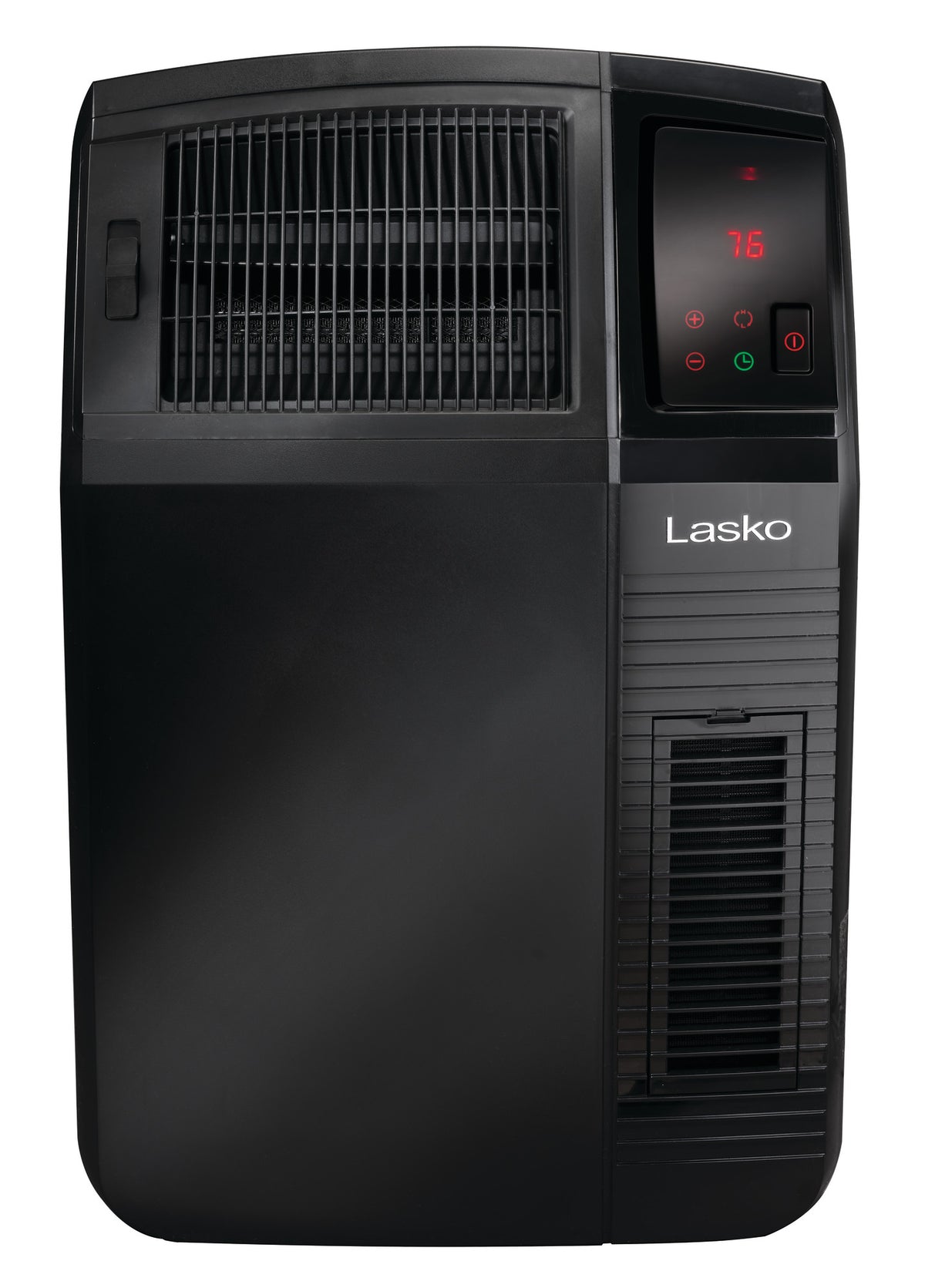 Lasko 23" Ceramic Console Space Heater: 2 Heat Settings, Timer, Adjustable Louvers, Thermostat, Black